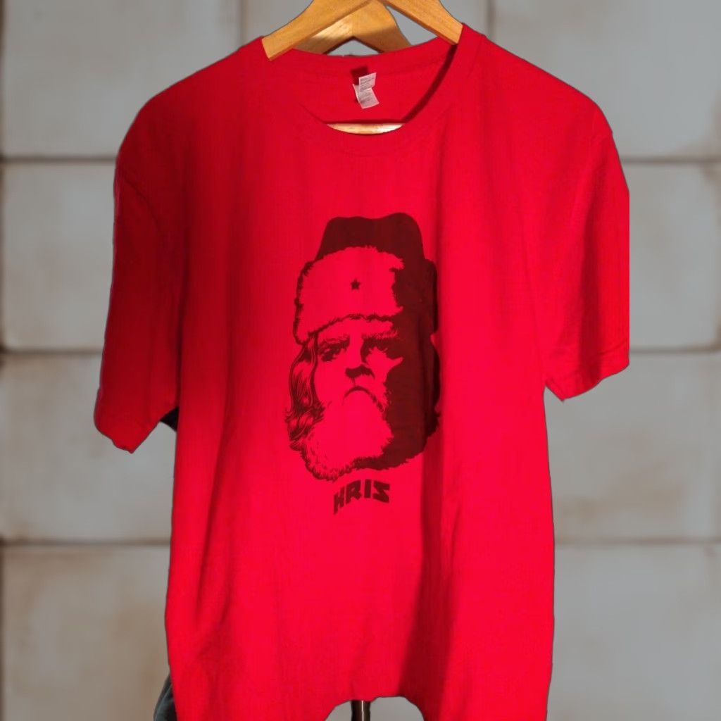 American Apparel VINTAGE American Apparel Red Star Communist Kris Kringle Lenin T-Shirt XL Mens USA Cotton Short Sleeve Red Size ONE SIZE - 1 Thumbnail