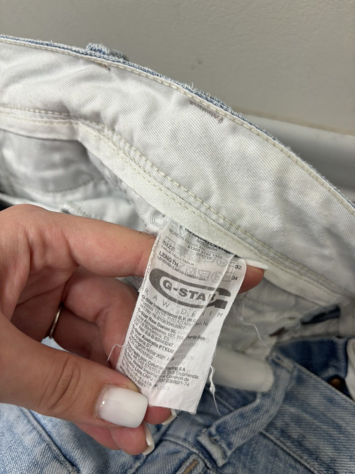 G-Star Vintage G-Star Raw Avant Garde Light Blue Denim Biker Jeans Size US 32 / EU 48 - 19 Thumbnail