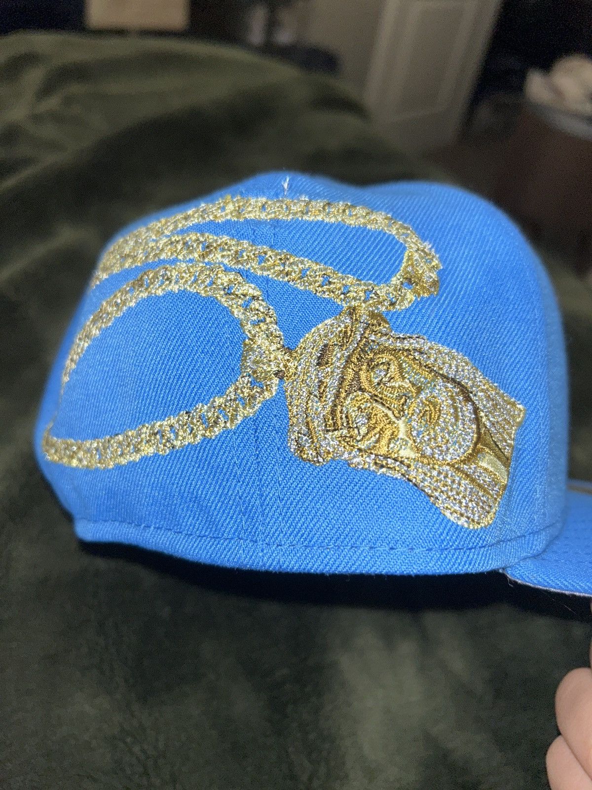 image of Supreme Jesus Piece Fitted 7 1/4Th in Blue, Men's