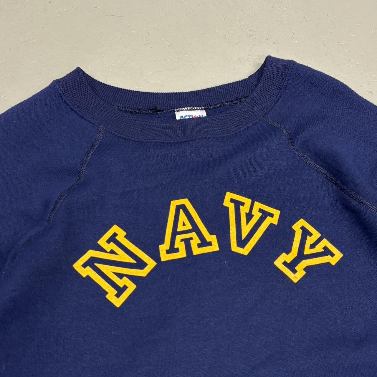 Vintage Vintage Navy Action Sportswear Sweatshirt Size US L / EU 52-54 / 3 - 2 Thumbnail