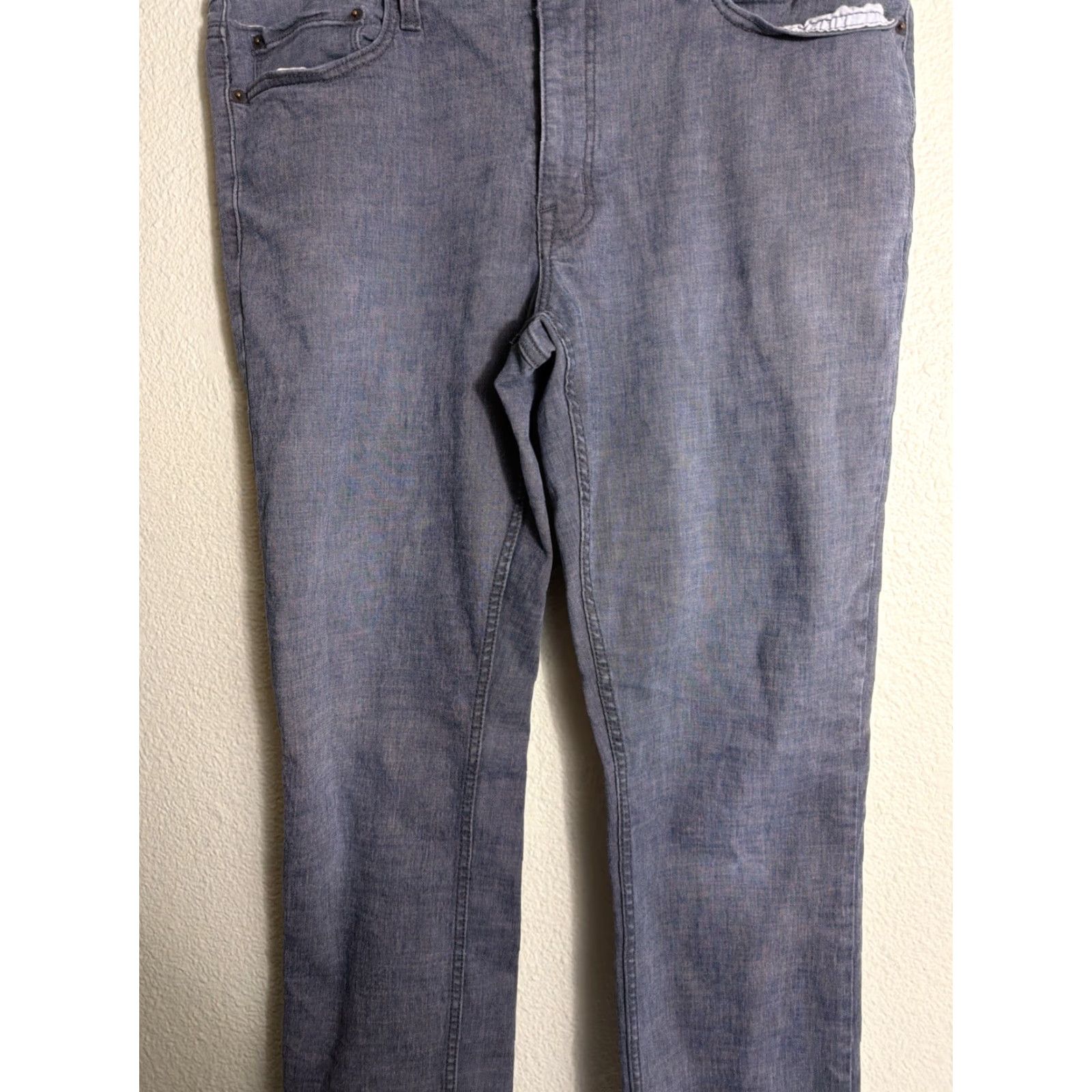 Vintage Goodfellow Jeans Slim Gray Straight 38x32 Regular Jeans Stretch Fair Trade Men Size US 38 / EU 54 - 3 Thumbnail