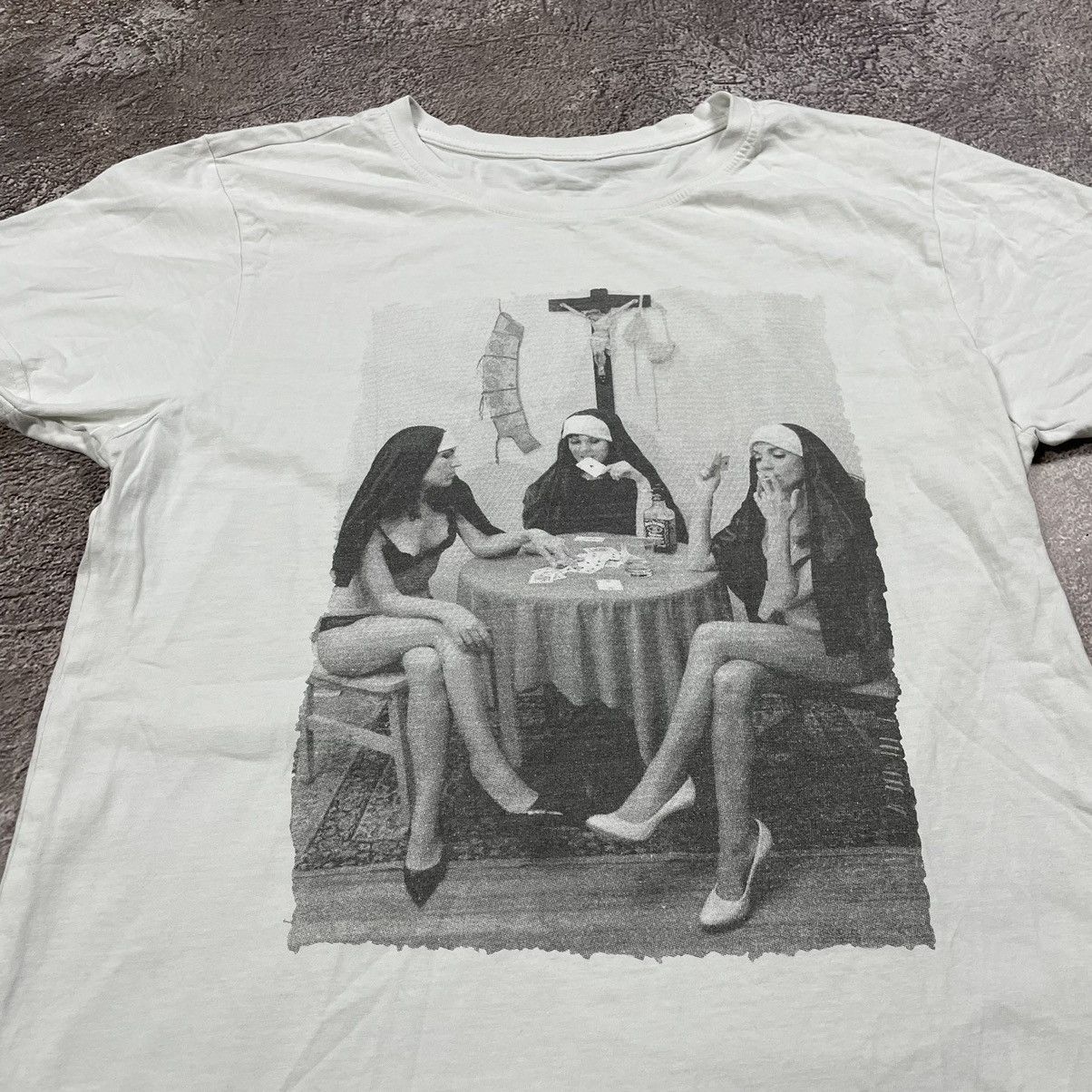 Vintage Vintage ADULT “ NAKED NUNS POKER FUCK ABSURD “ SLOGAN Tee Size US M / EU 48-50 / 2 - 4 Thumbnail