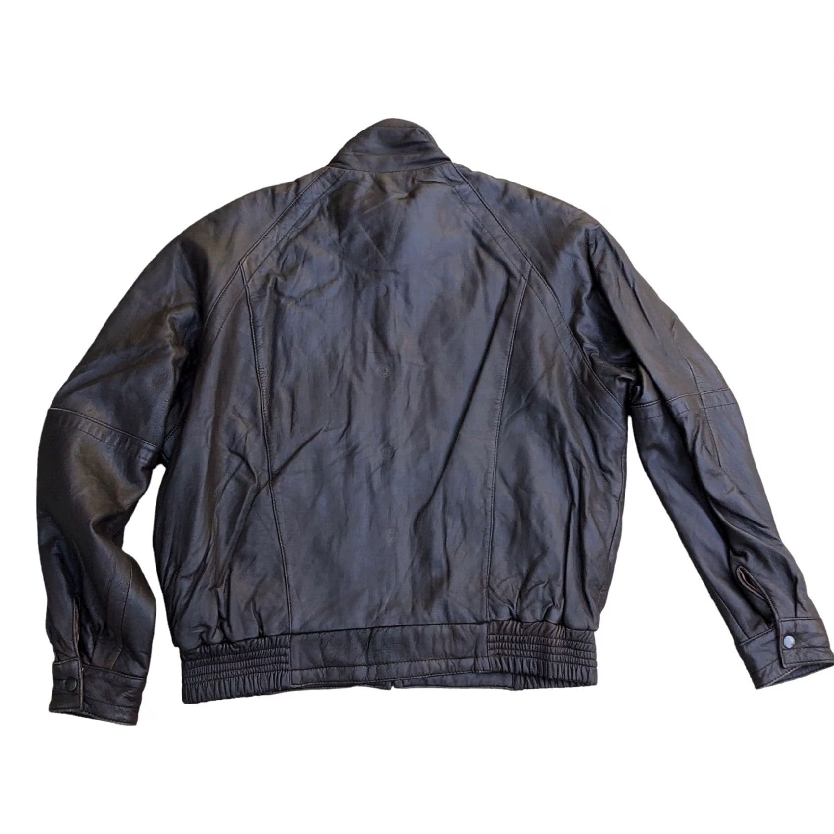 Vintage VTG SAWYER OF NAPA Leather Bomber Jacket Mens LARGE Quilted Lining Brown Biker Size US L / EU 52-54 / 3 - 2 Thumbnail
