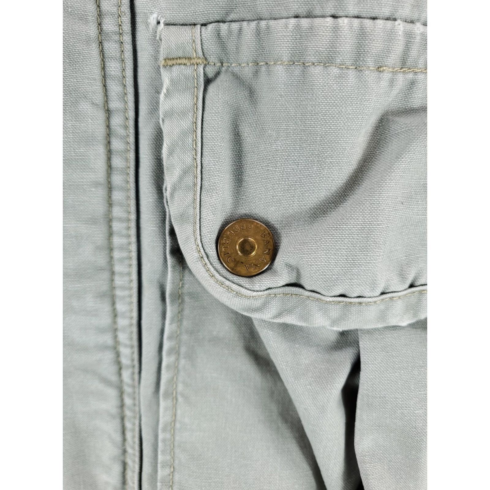 Banana Republic VINTAGE Banana Republic 80s 90s Travel Hooded Bomber Jacket Light Gray Mens L Size US L / EU 52-54 / 3 - 2 Thumbnail
