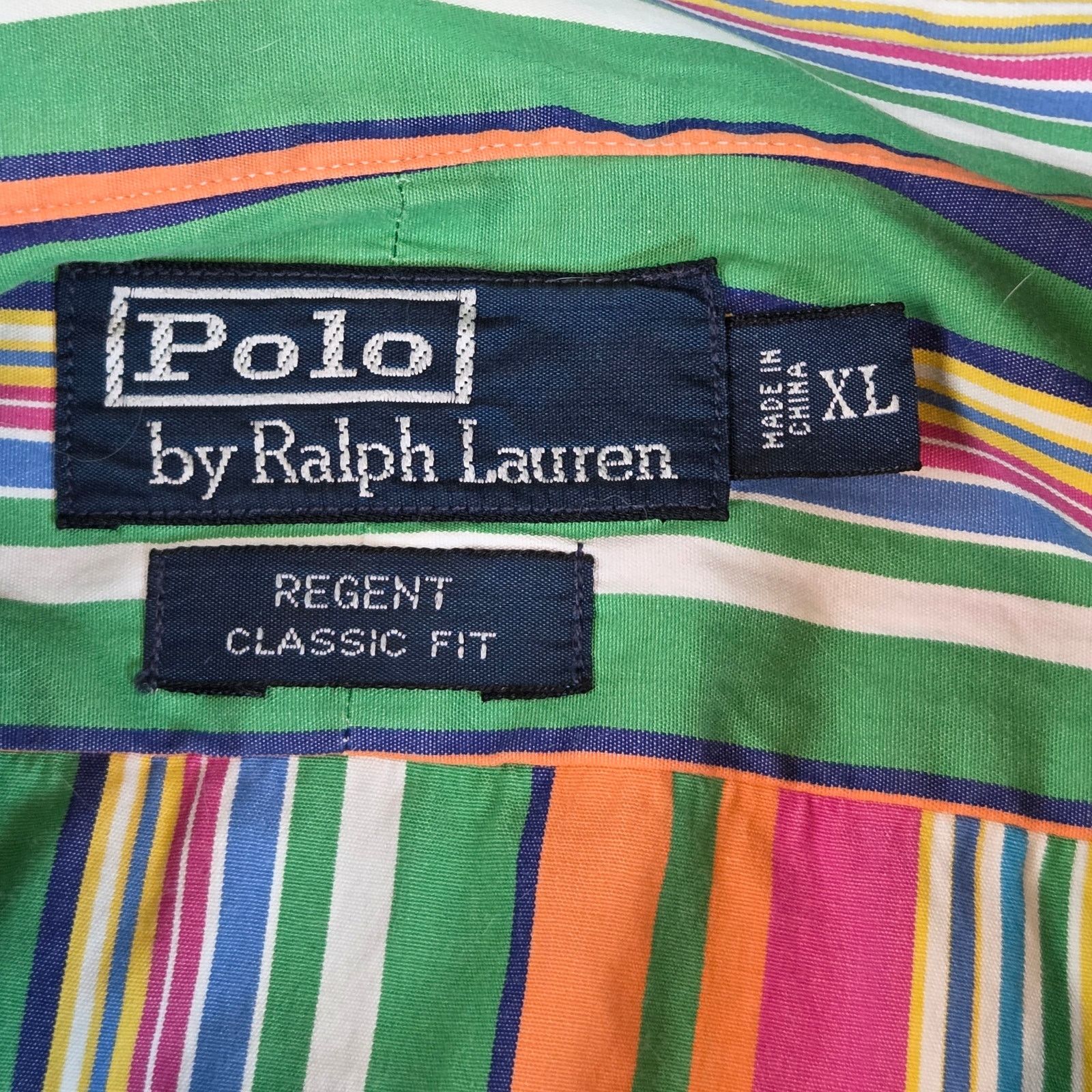 Polo Ralph Lauren Ralph Lauren Regent Fit Multicolor Stripe Shirt XL Size US XL / EU 56 / 4 - 3 Thumbnail