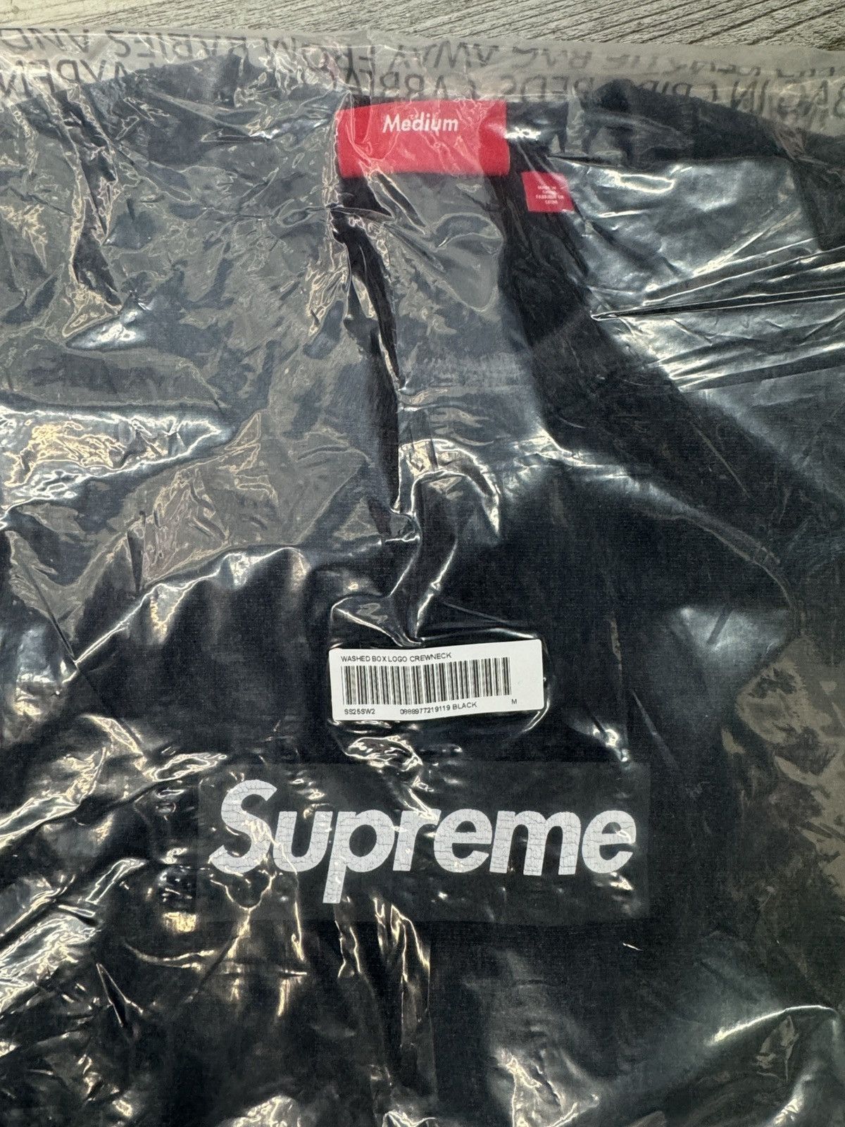Supreme Washed Box Logo Crewneck ブラック Supreme - Supreme Washed Box Logo Crewneck 黒 XXLの通販 by
