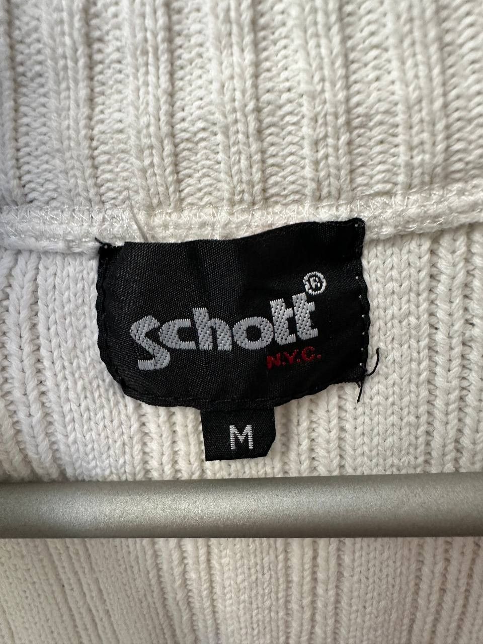 Schott × Vintage Schott Full Zip Ribbed Sweater with Patch Logo Vintage NYC Size US M / EU 48-50 / 2 - 13 Thumbnail