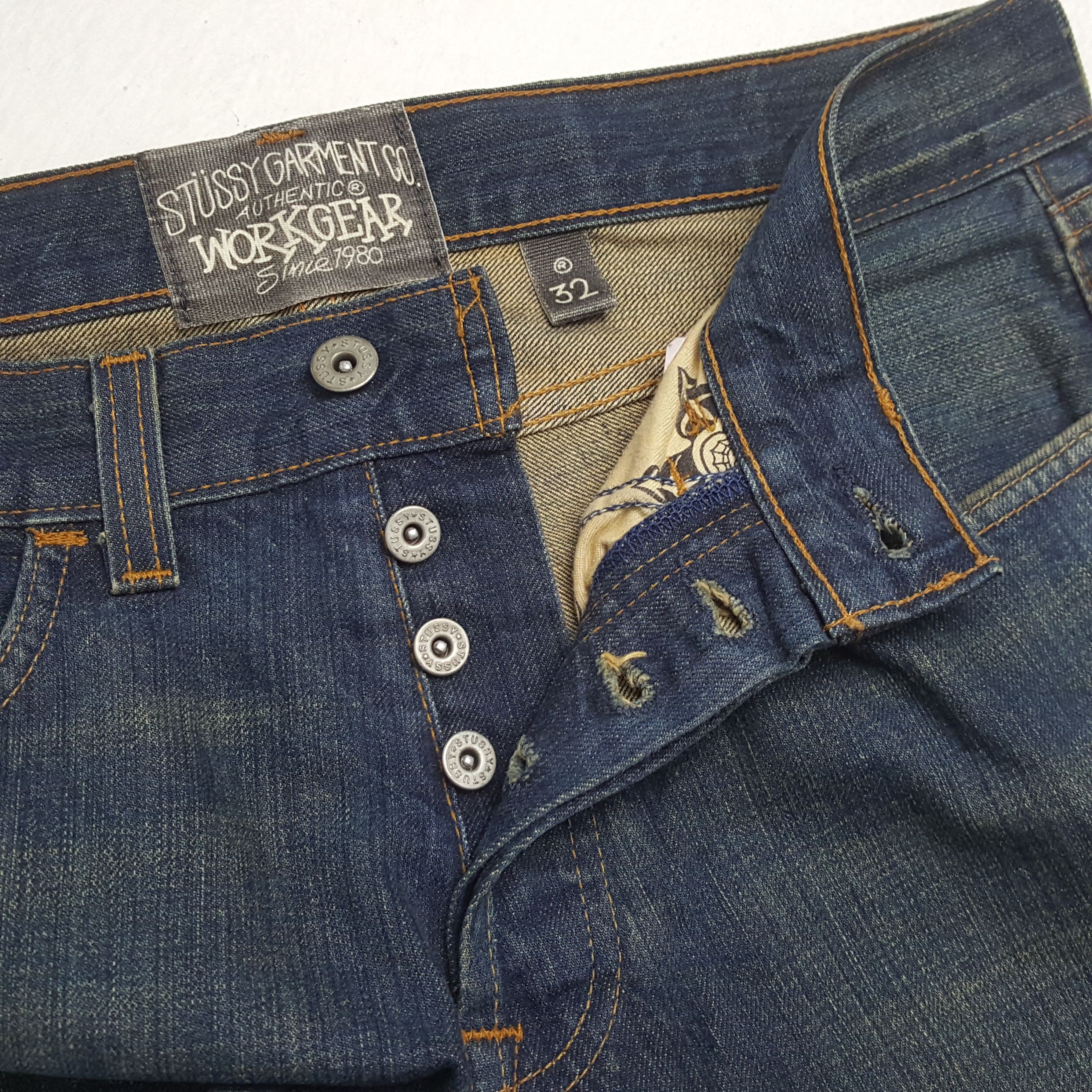 Stussy × Vintage STUSSY Streetwear Skateboard Style Custom Art Jeans Size US 32 / EU 48 - 12 Thumbnail
