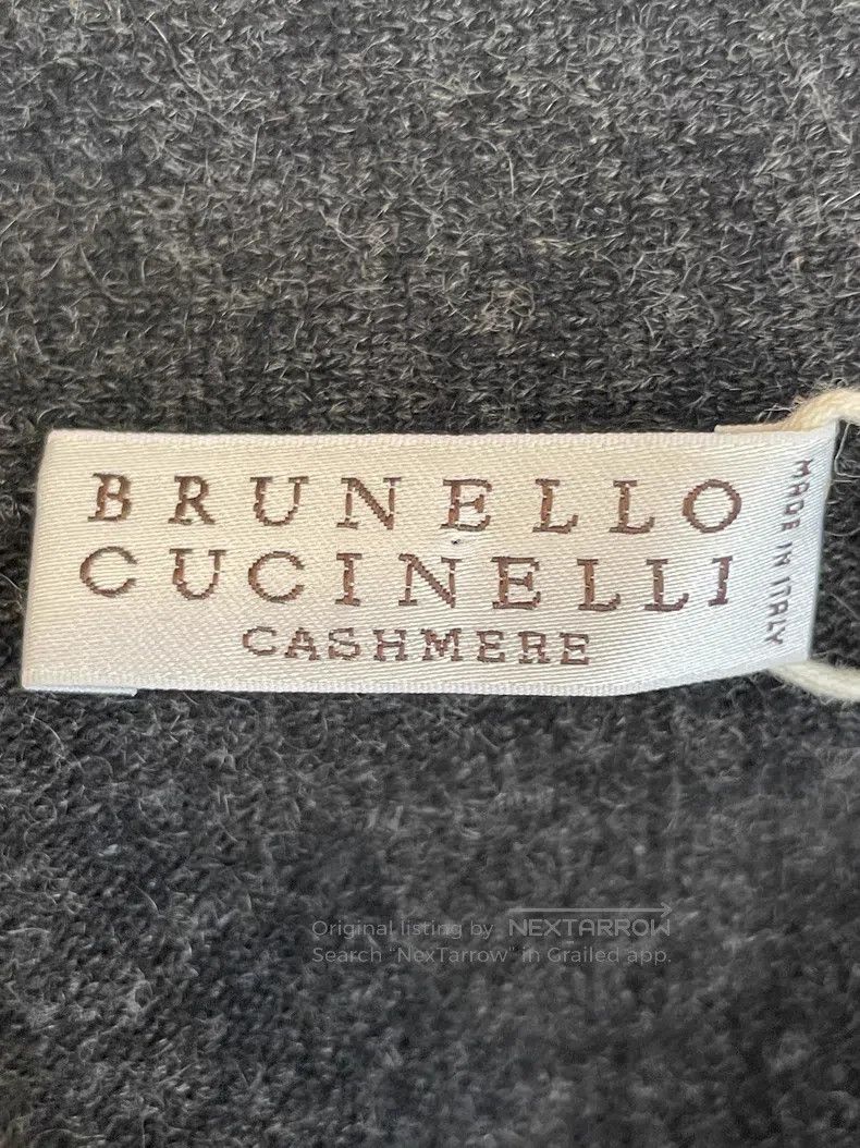 Brunello Cucinelli Brunello Cucinelli Black and Grey Cashmere Cardigan Size S / US 4 / IT 40 - 3 Thumbnail