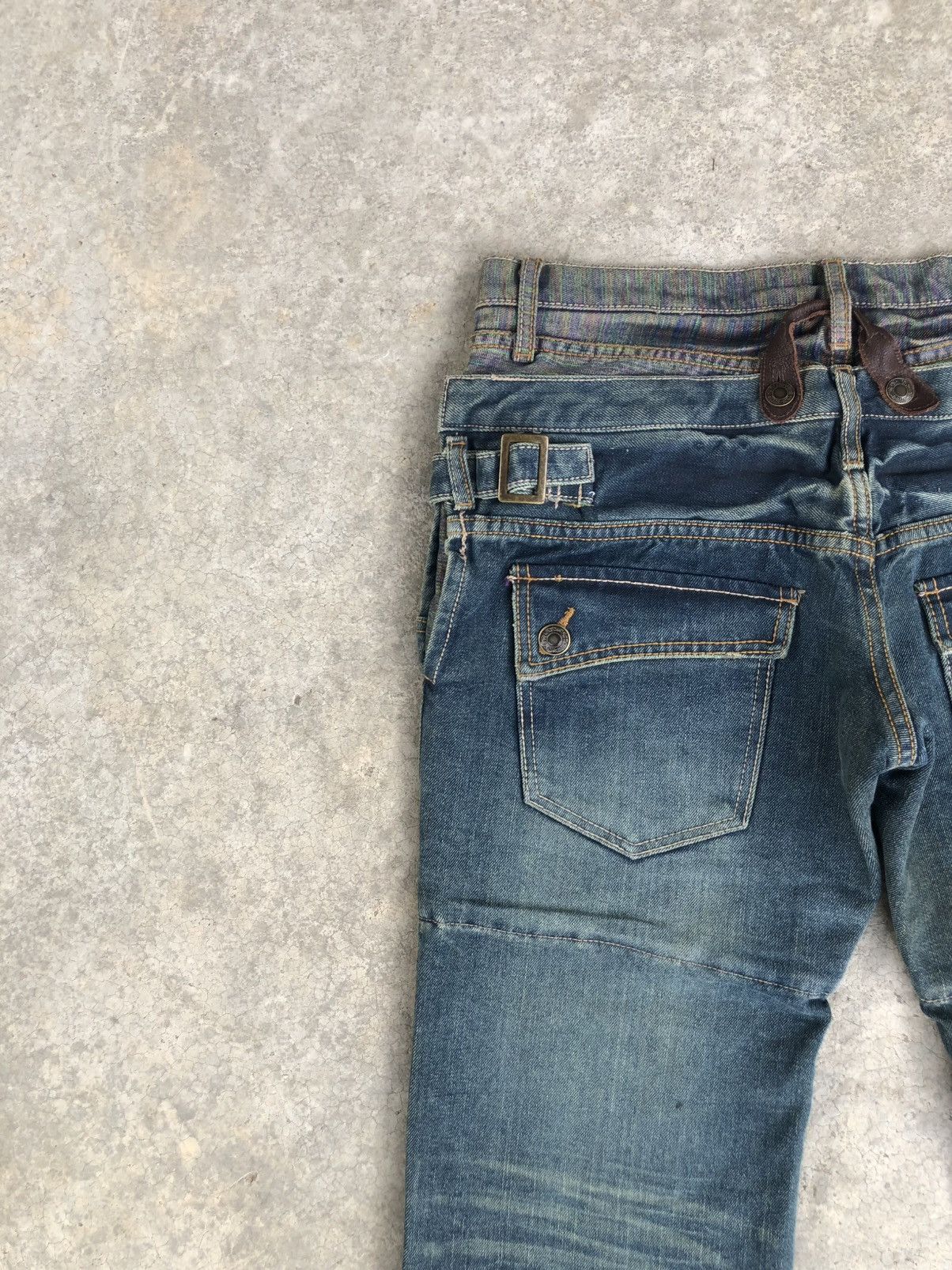 Japanese Brand Japanese Gumu Double Waist Distressed Denim Size US 34 / EU 50 - 11 Thumbnail