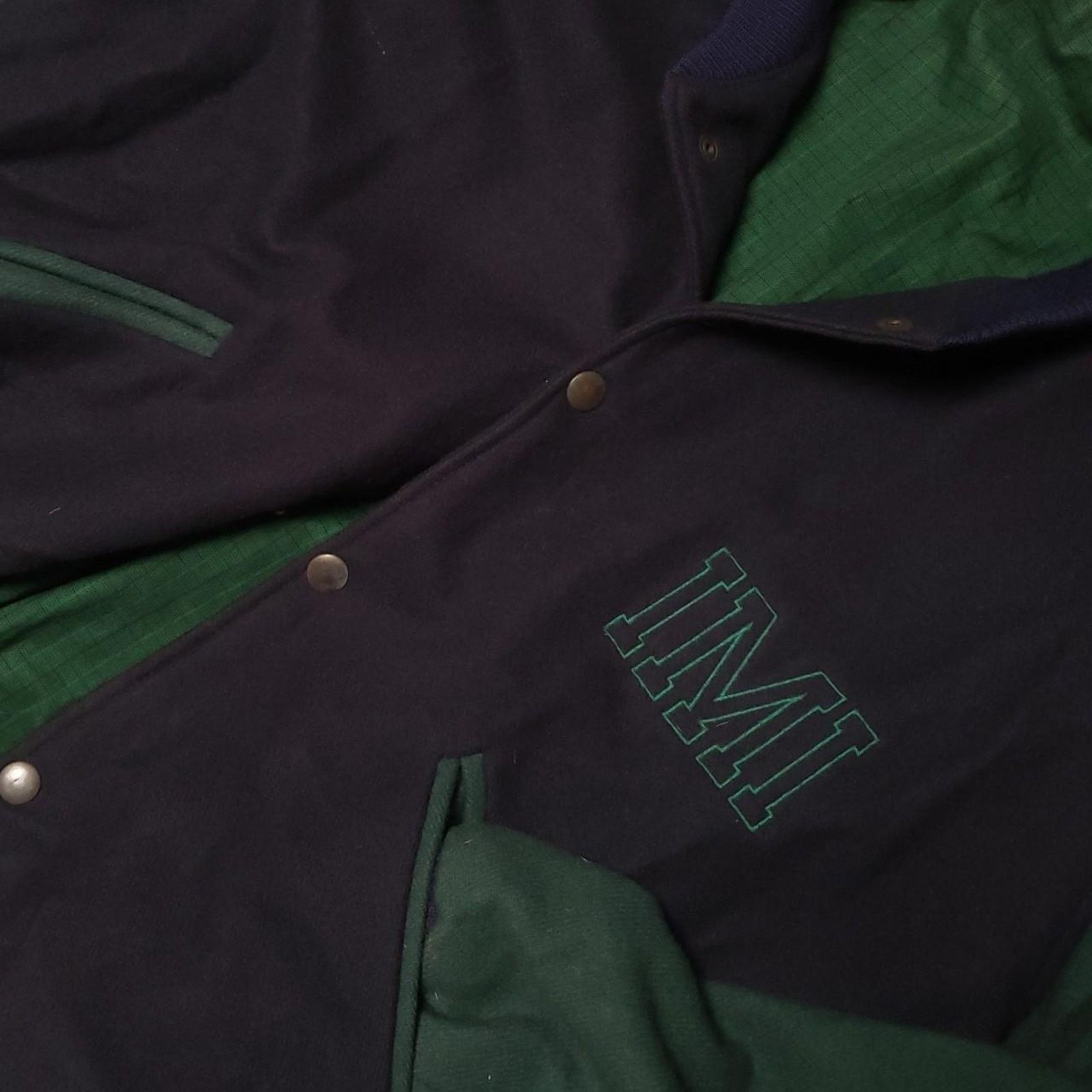 Vintage Vintage 90s Velour Varsity Jacket Liceo Italiano Mens Large Size US L / EU 52-54 / 3 - 8 Thumbnail