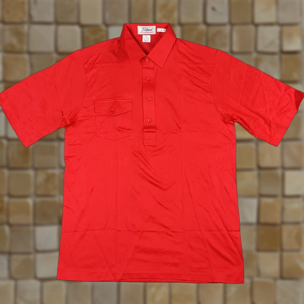 Titleist VINTAGE Titleist Golf Preppy Red Pocket Polo Mens Size L Button Collared Shirt Pullover Size US L / EU 52-54 / 3 - 1 Thumbnail
