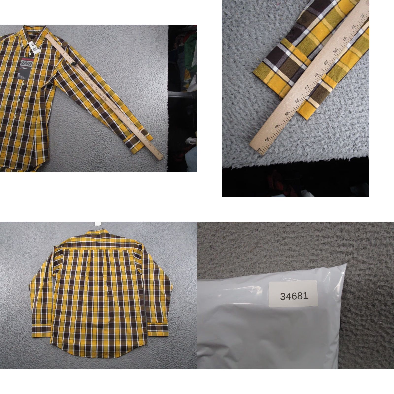 Southpole VTG Y2K SouthPole Mens XL Long Sleeve Flannel Shirt Baggy Hip Hop NWT Size US XL / EU 56 / 4 - 8 Thumbnail