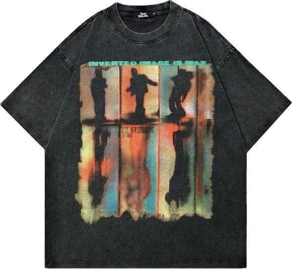 Vintage Oversized Inverted Shadow Vintage Graphic Tshirt Size US XL / EU 56 / 4 - 1 Thumbnail