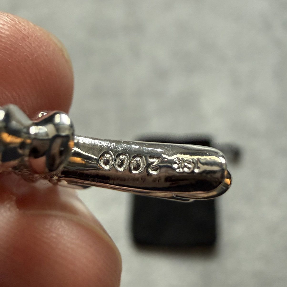 Chrome Hearts Chrome Hearts White Gold Tiny Cross Charm with Diamonds Size ONE SIZE - 3 Thumbnail