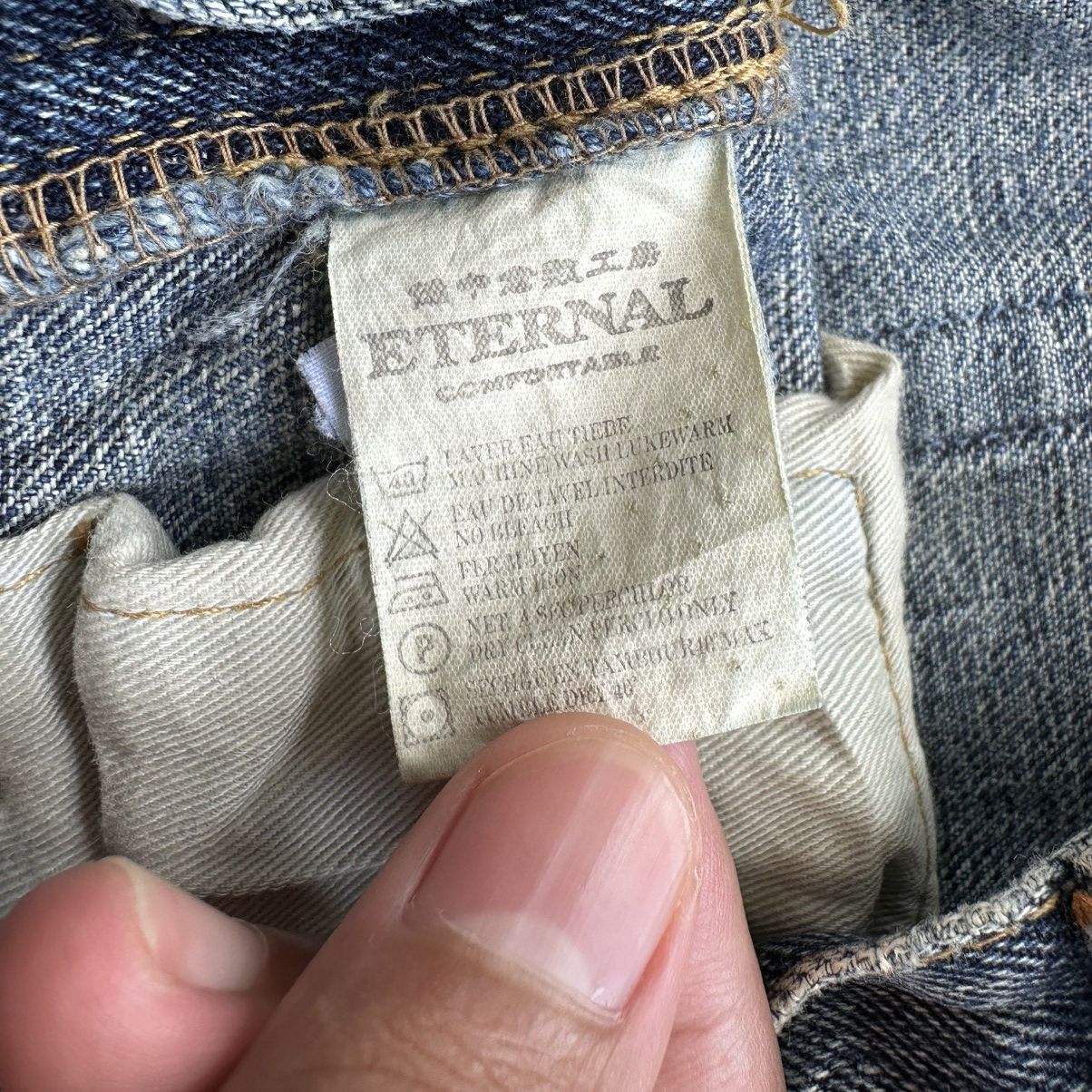If Six Was Nine Vintage Japanese Distressed Faded Denim Jean Pant W33 Size US 33 - 8 Thumbnail
