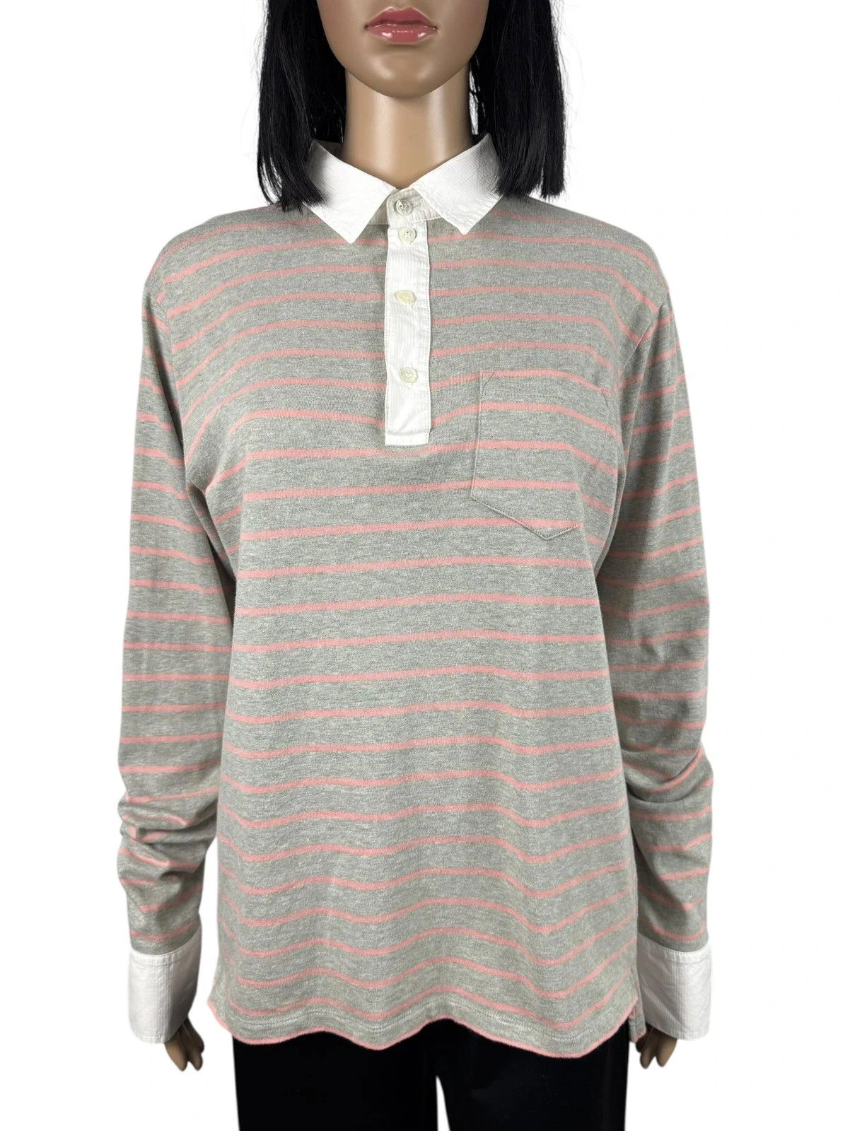 Balenciaga Balenciaga Paris Collared Striped Jumper size L Size L / US 10 / IT 46 - 2 Thumbnail