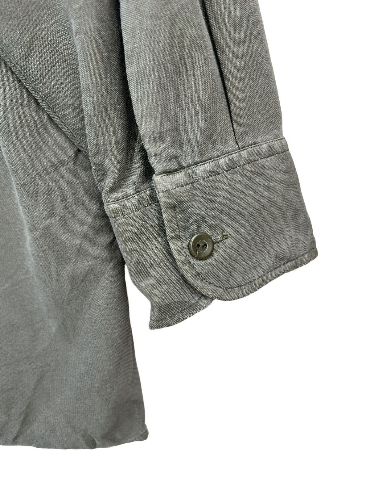 Vintage Vintage 70 80 90 Military Germany Green Button Up Shirt Size US L / EU 52-54 / 3 - 5 Thumbnail
