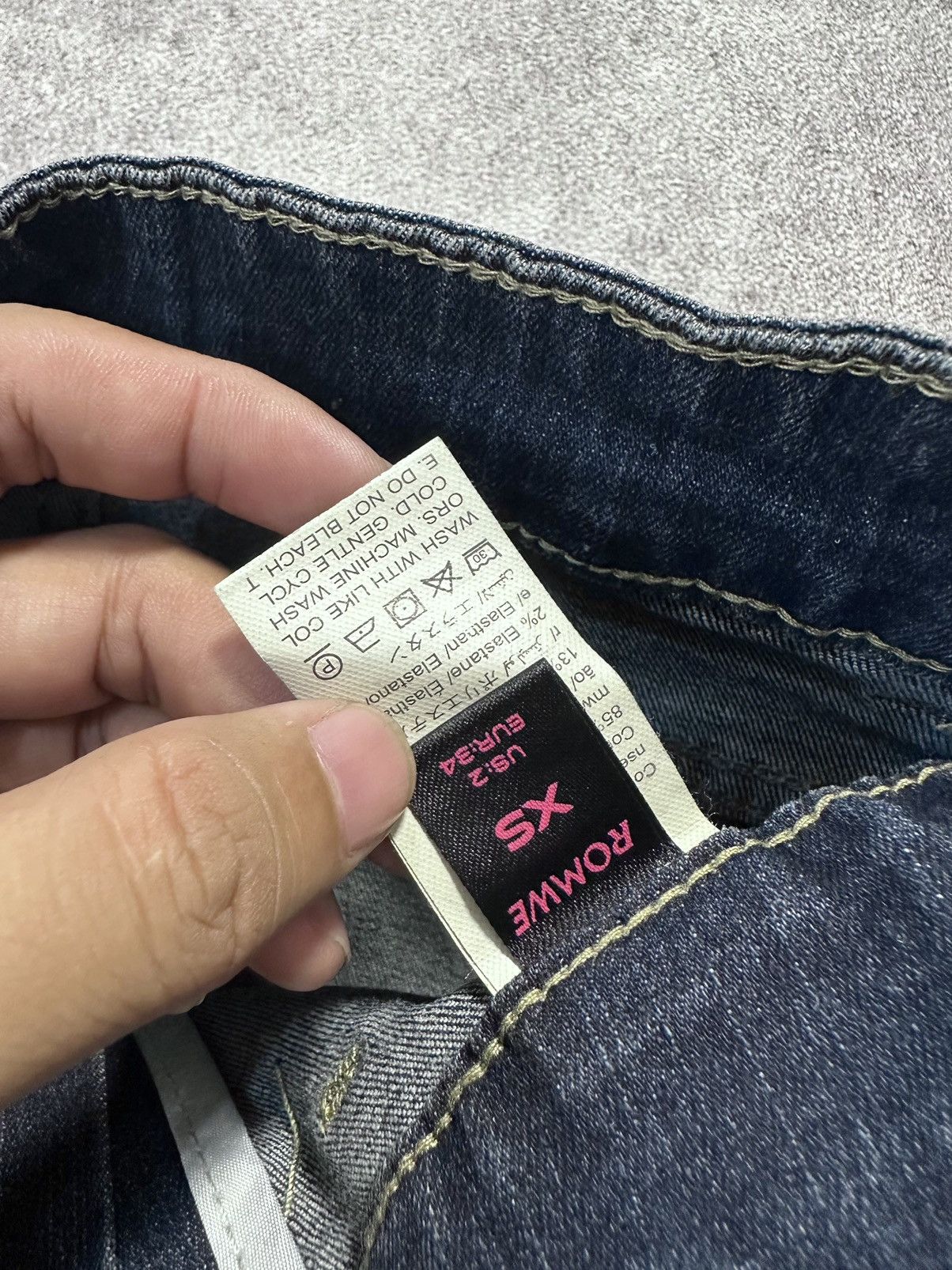 If Six Was Nine Y2K Romwe stretch Lace Up flare Denim Size 28" / US 6 / IT 42 - 6 Thumbnail