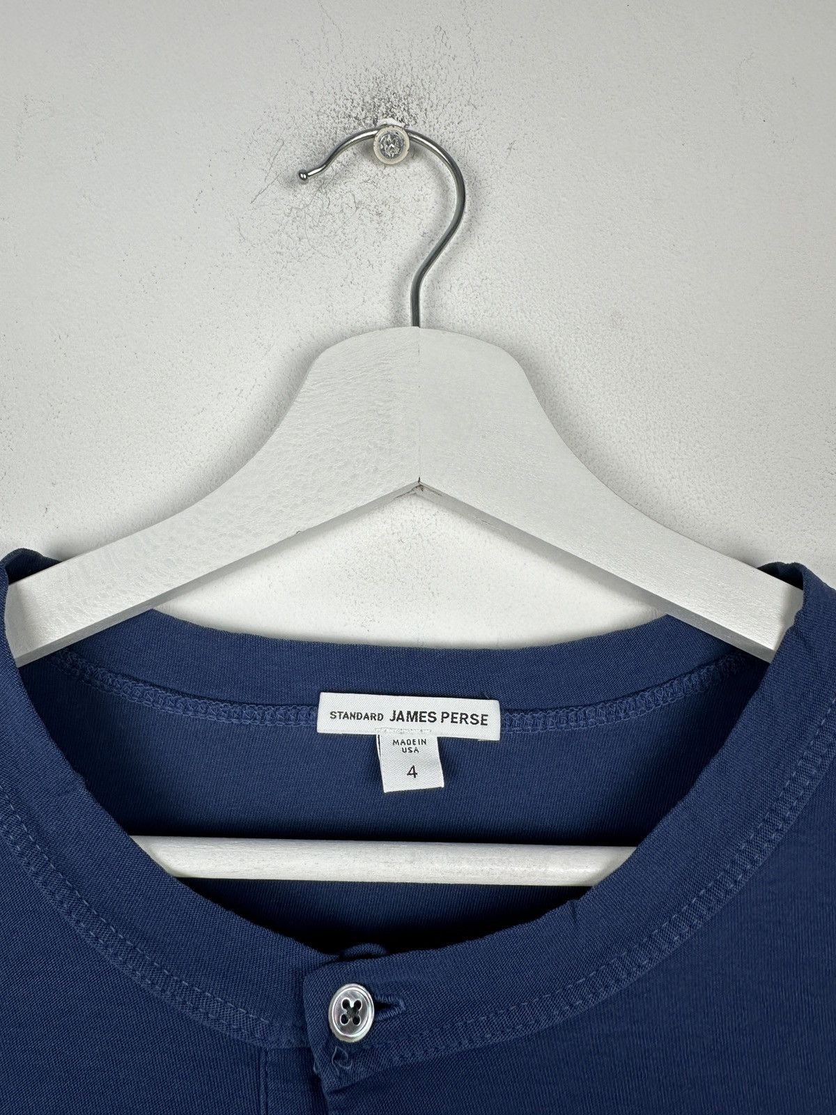 James Perse James Perse Supima Henley Long Sleeve T Shirt Tee Size US XL / EU 56 / 4 - 6 Thumbnail