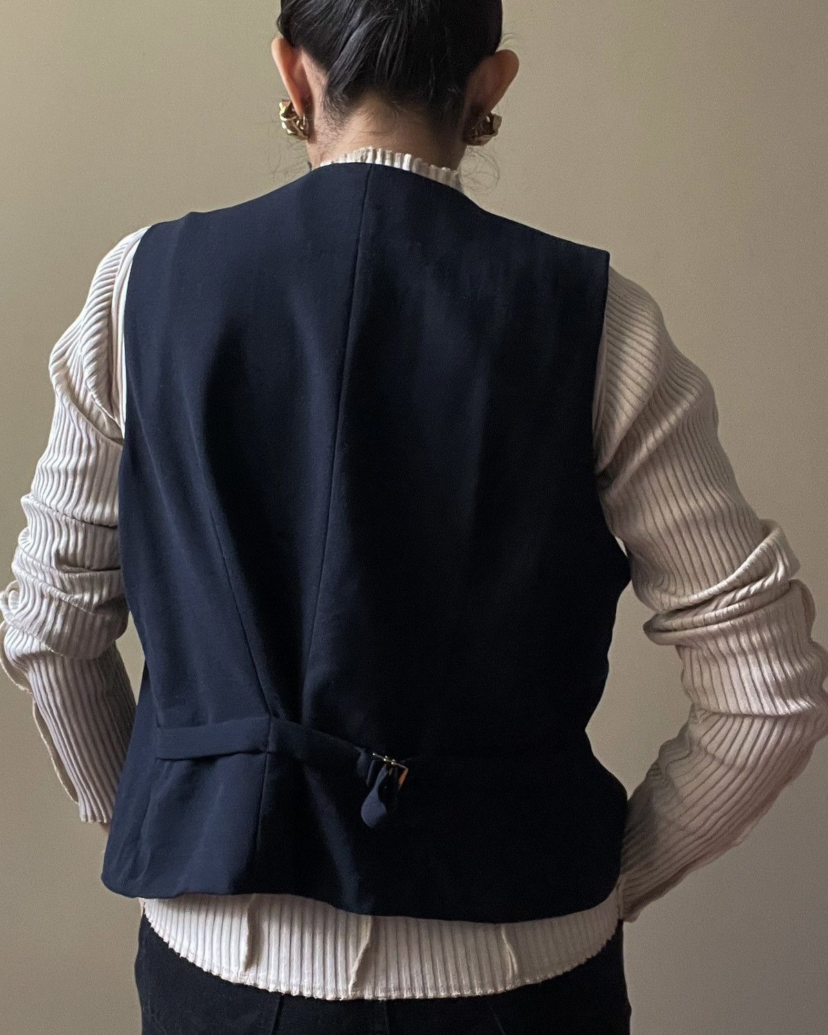 Ralph Lauren Vintage Lauren by Ralph Lauren Navy Wool Suit Vest Size XL / US 12-14 / IT 48-50 - 5 Thumbnail