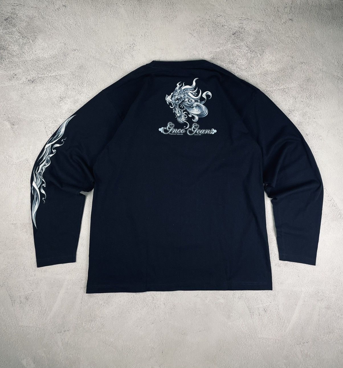 JNCO JNCO Jeans Shirt Navy Dragon 90s Graphics Double Sided Y2K Size US XL / EU 56 / 4 - 5 Thumbnail