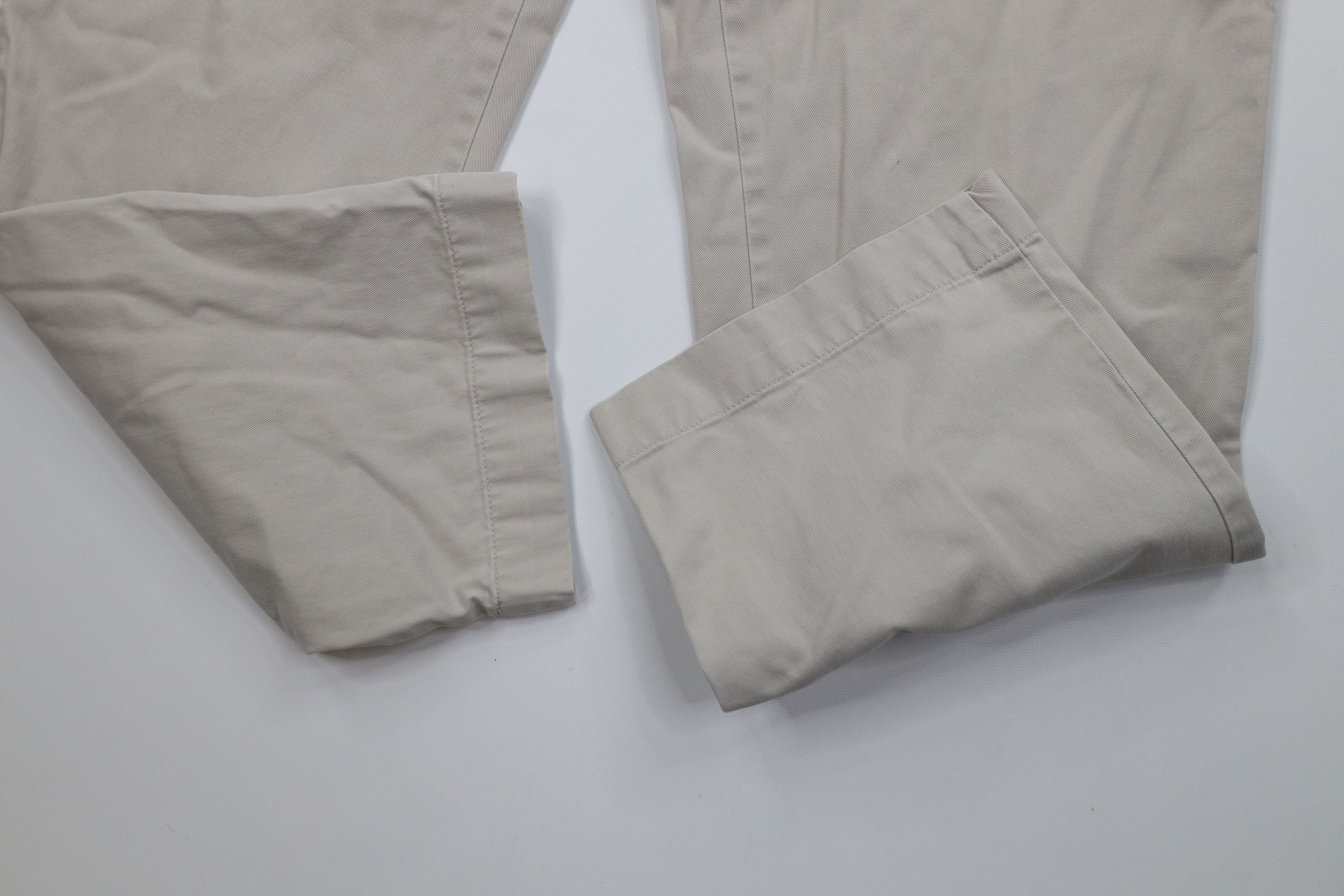 Ralph Lauren Vintage 90s Ralph Lauren Wide Leg Chino Pants Gray Cotton Size US 34 / EU 50 - 5 Thumbnail