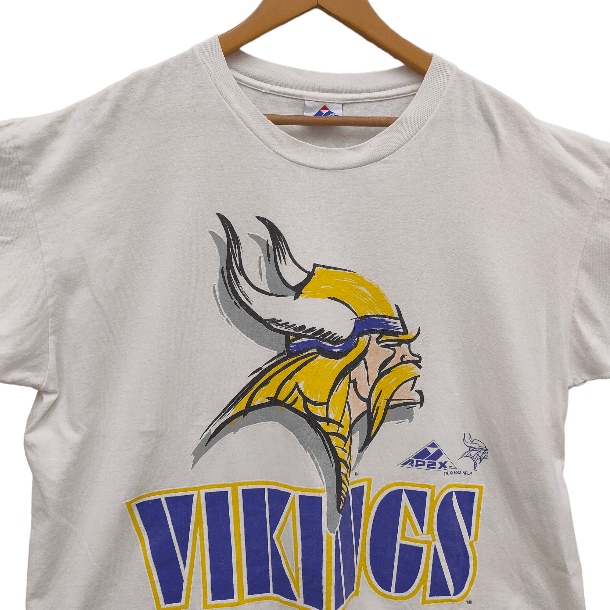 Apex One × NFL × Vintage 1993 Minnesota Vikings Graphic Tshirt Size US XL / EU 56 / 4 - 4 Thumbnail