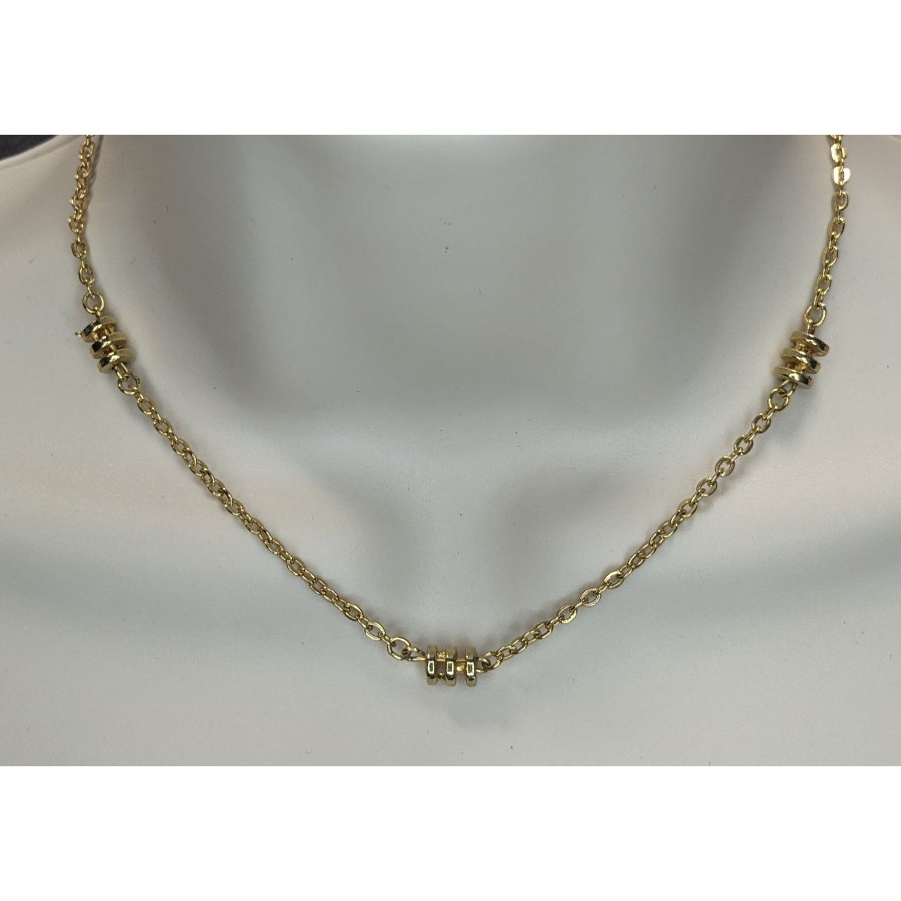 Other Modern Gold-Tone Chain Necklace With Decorative Beads Size ONE SIZE - 2 Thumbnail