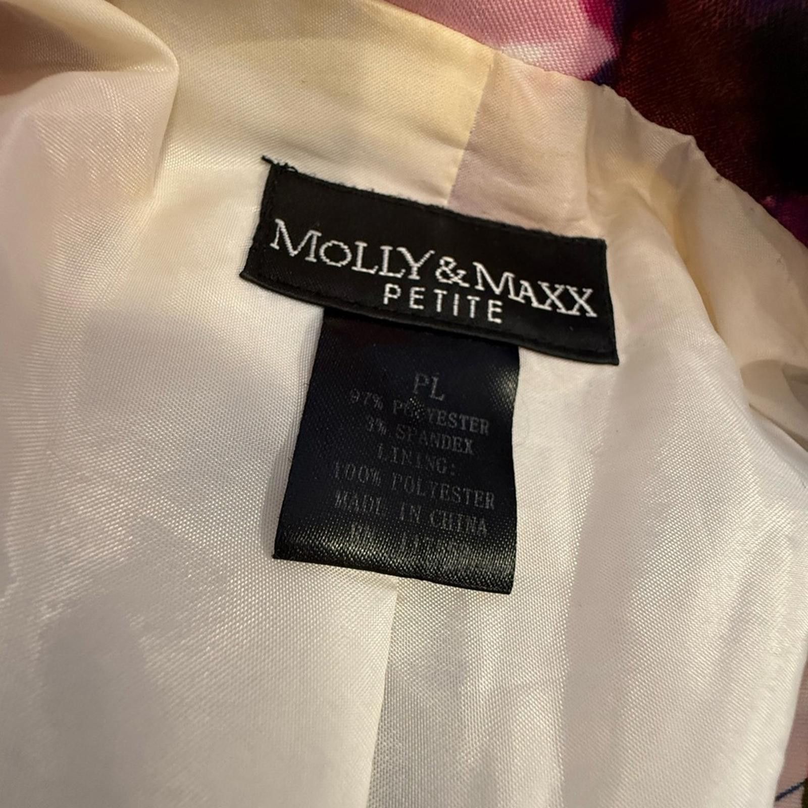 Other Molly & Maxx floral silky statement blazer jacket SZ PL Size L / US 10 / IT 46 - 9 Thumbnail