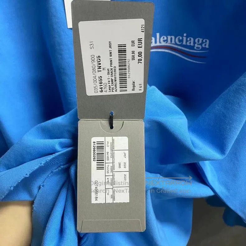 Balenciaga Balenciaga Blue Coke Print Logo T-shirt. Size US XS / EU 42 / 0 - 7 Thumbnail