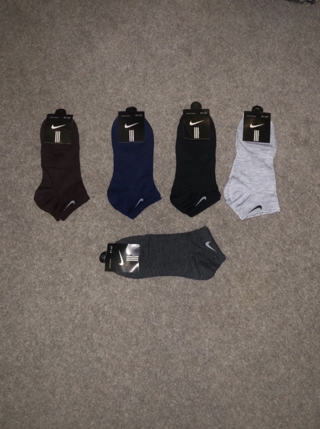 Nike New 5 Pairs Nike Socks Size 41-47 Size ONE SIZE - 1 Thumbnail