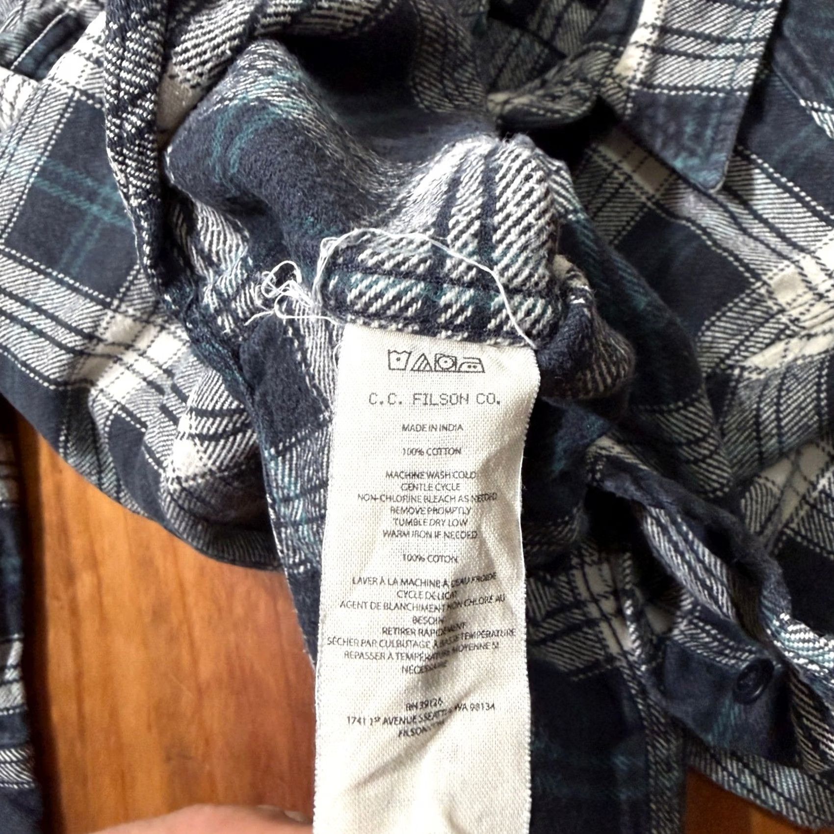 Filson Filson Shirt Mens XS Button Up Plaid Flannel Wool L/S Cotton Blue Vintage No Size US XS / EU 42 / 0 - 4 Thumbnail