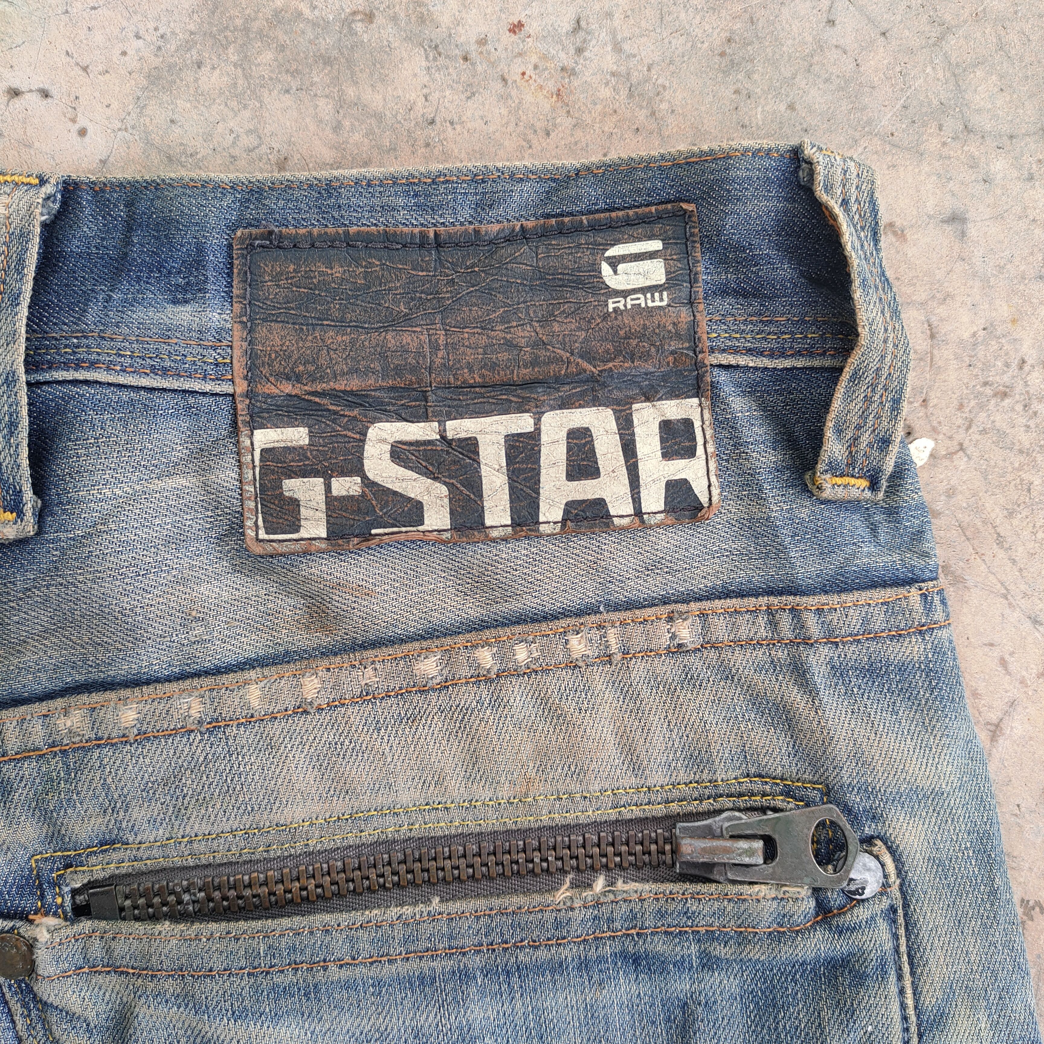 G-Star VINTAGE GSTAR RUSTY DISTRESSED JEAN DENIM PANTS Size US 33 - 11 Thumbnail