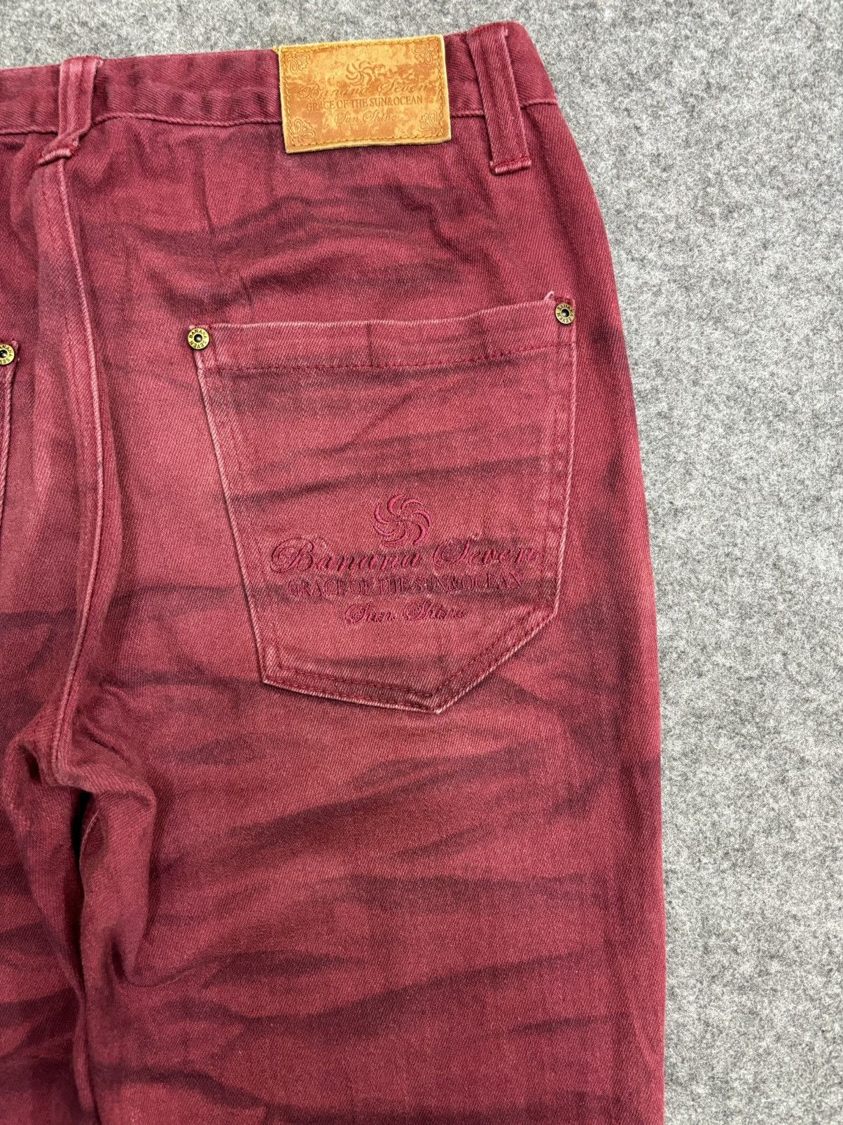 Japanese Brand 💥Insane Surf Style💥Banana Seven Slash Fades Denim F563 Size US 32 / EU 48 - 10 Thumbnail