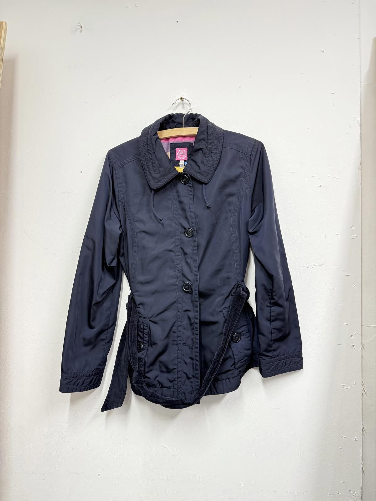 Other Joule Navy Blue Lightweight Button-Up Coat with Belt Size L / US 10 / IT 46 - 1 Thumbnail