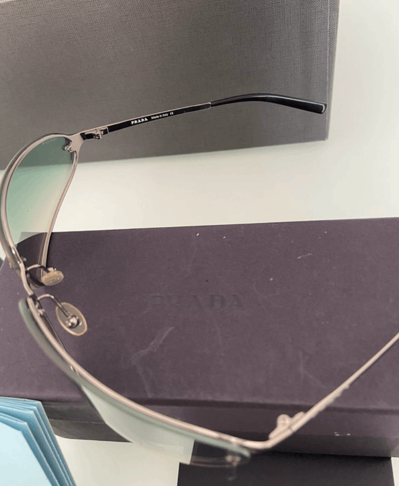 Prada PRADA Sunglasses Rimless Sport Metal Frame Shield Wrap Size ONE SIZE - 2 Thumbnail