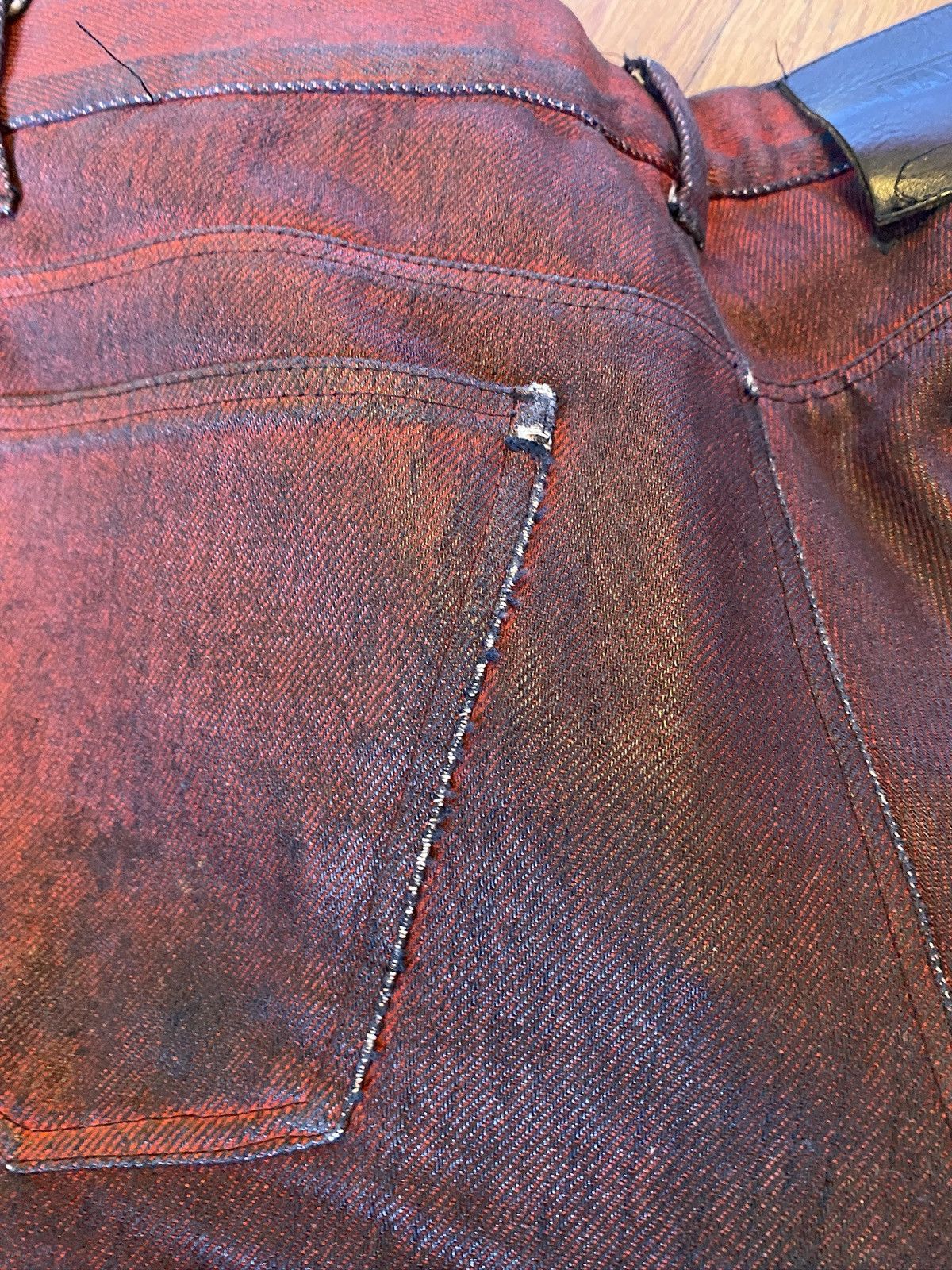 Raf Simons Raf Simons AW05 Red Waxed Denim Size US 28 / EU 44 - 4 Thumbnail