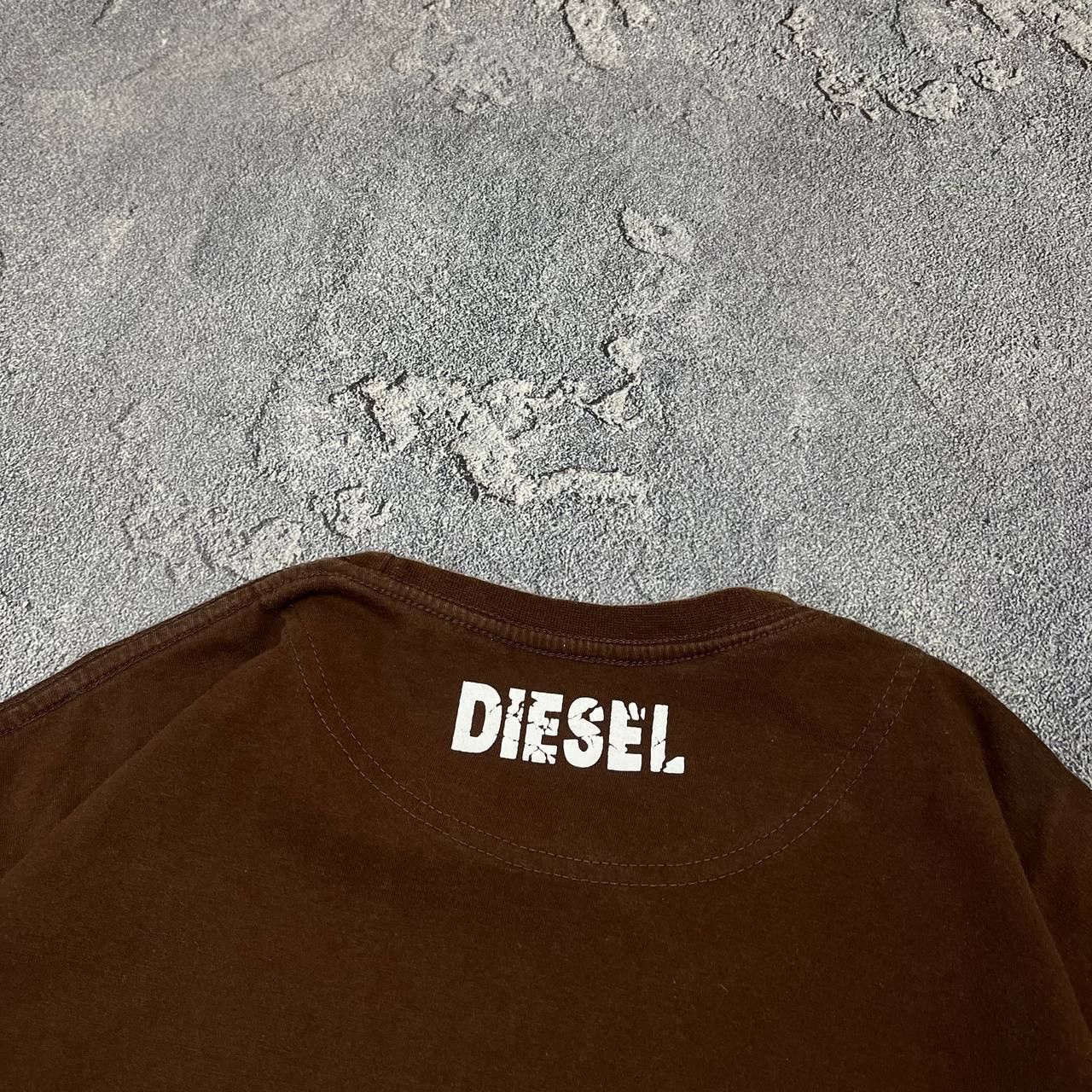 Diesel Vintage Diesel Denim Division 90s Big Logo Brown T-Shirt Size US L / EU 52-54 / 3 - 5 Thumbnail