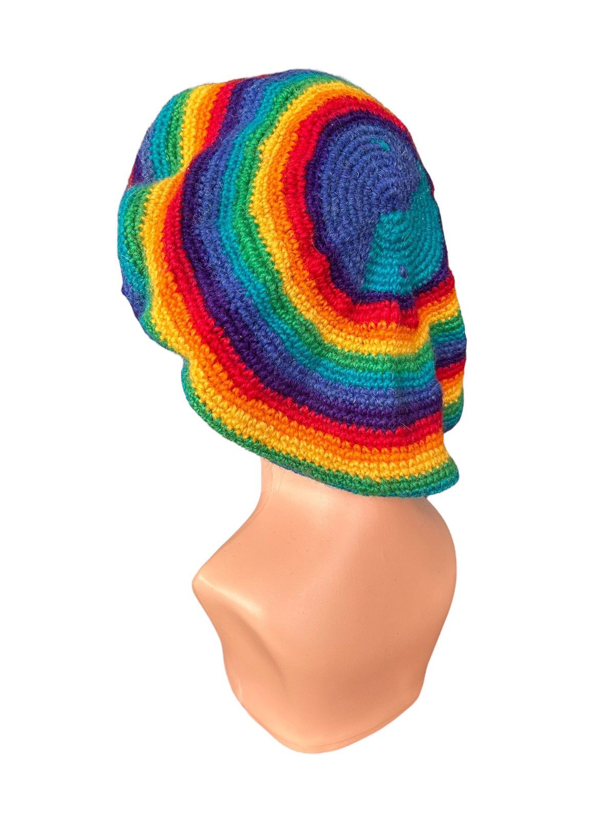 Japanese Brand × Kapital × Vintage Rare Natraj Hippies Style Crochet Knitted Big Hats Size ONE SIZE - 4 Thumbnail
