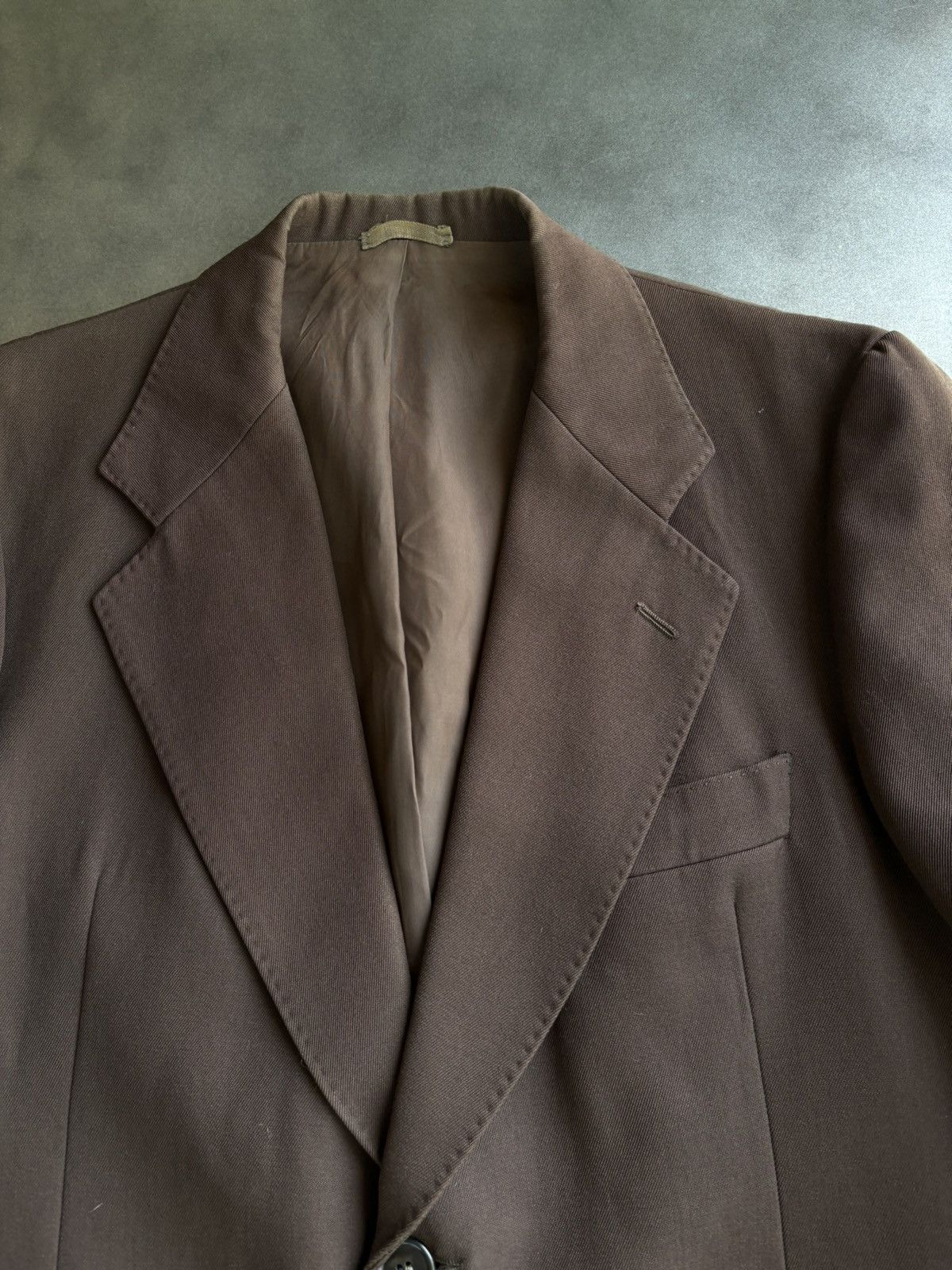 Vintage 1960s Vintage Suit Jacket Brown Blazer Jacket Made in Italy Size 38R - 7 Thumbnail