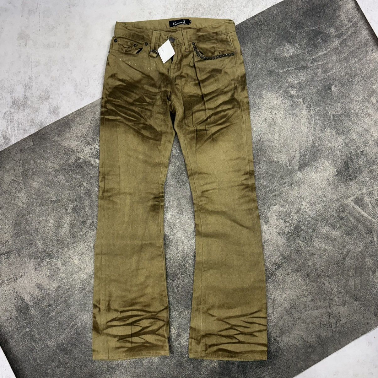 Japanese Brand CavariA flare jeans distressed rare Size US 30 / EU 46 - 1 Thumbnail