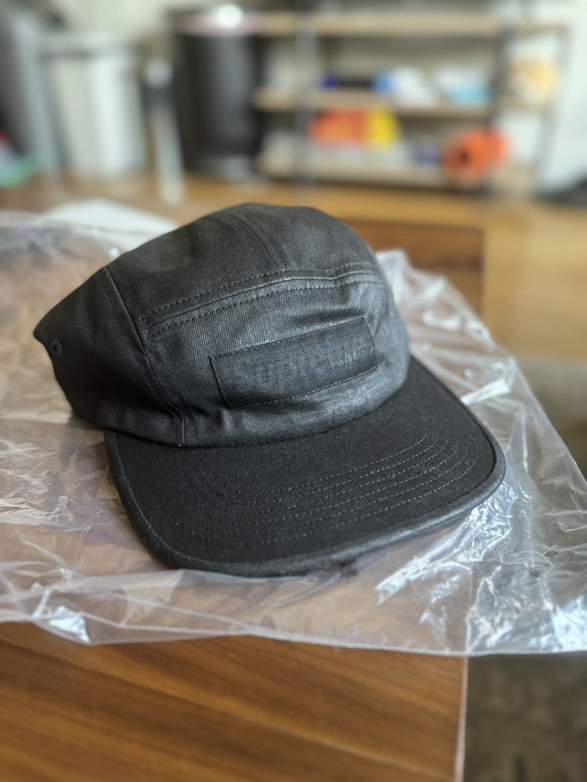 Supreme Supreme MM6 Maison Margiela Painted Camp Cap Black | Grailed