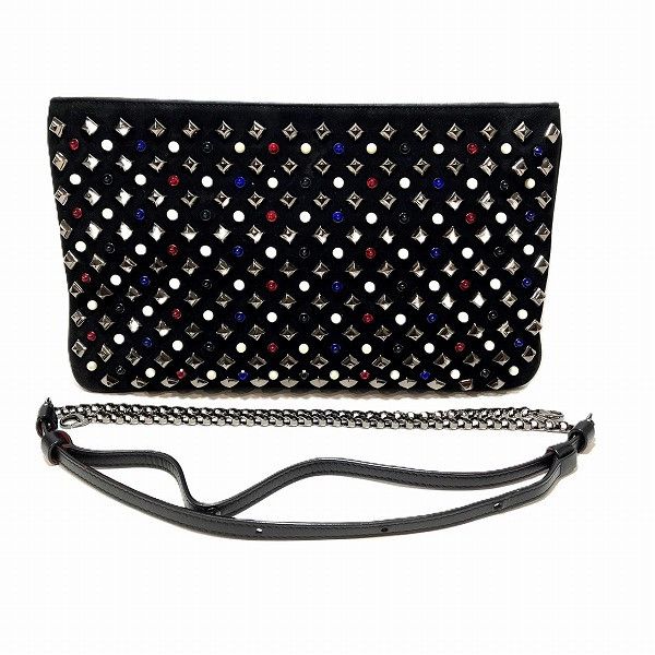 Christian Louboutin Christian Louboutin Christian Louboutin Trilby Suede Leather Shoulder Bag Leather Crossbody Bag in Good Condition Size ONE SIZE - 1 Thumbnail