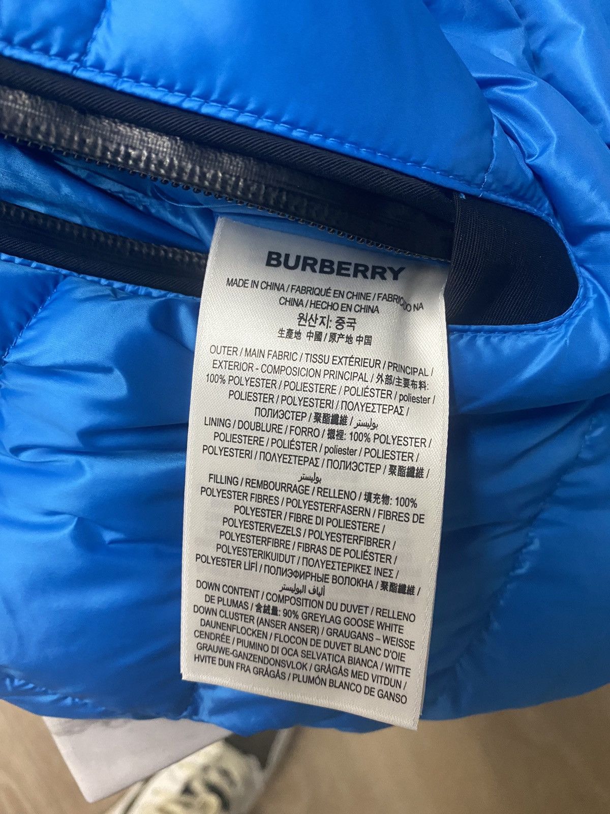 Burberry Burberry Blue Logo Patch Puffer Jacket Size US XXL / EU 58 / 5 - 5 Thumbnail