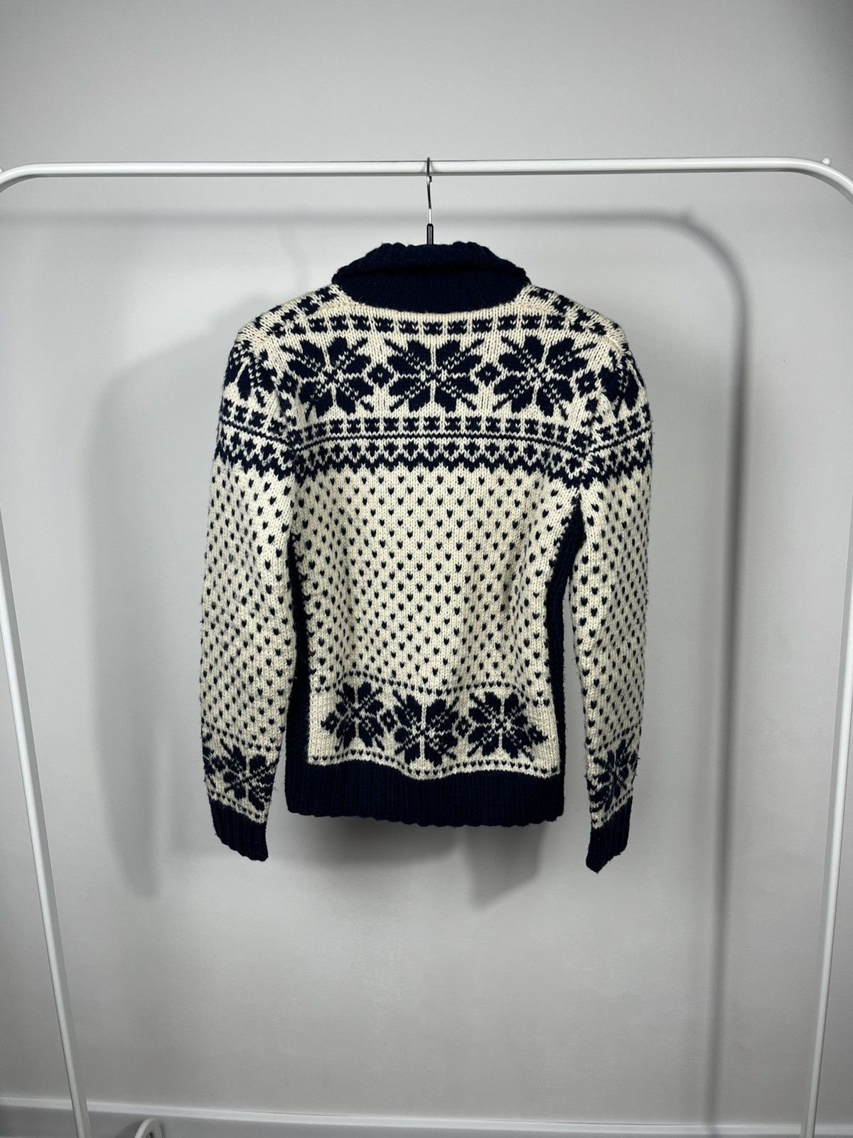 Other Vintage Zip Up Wool Knit Sweater Snowflake Pattern Size US XS / EU 42 / 0 - 10 Thumbnail