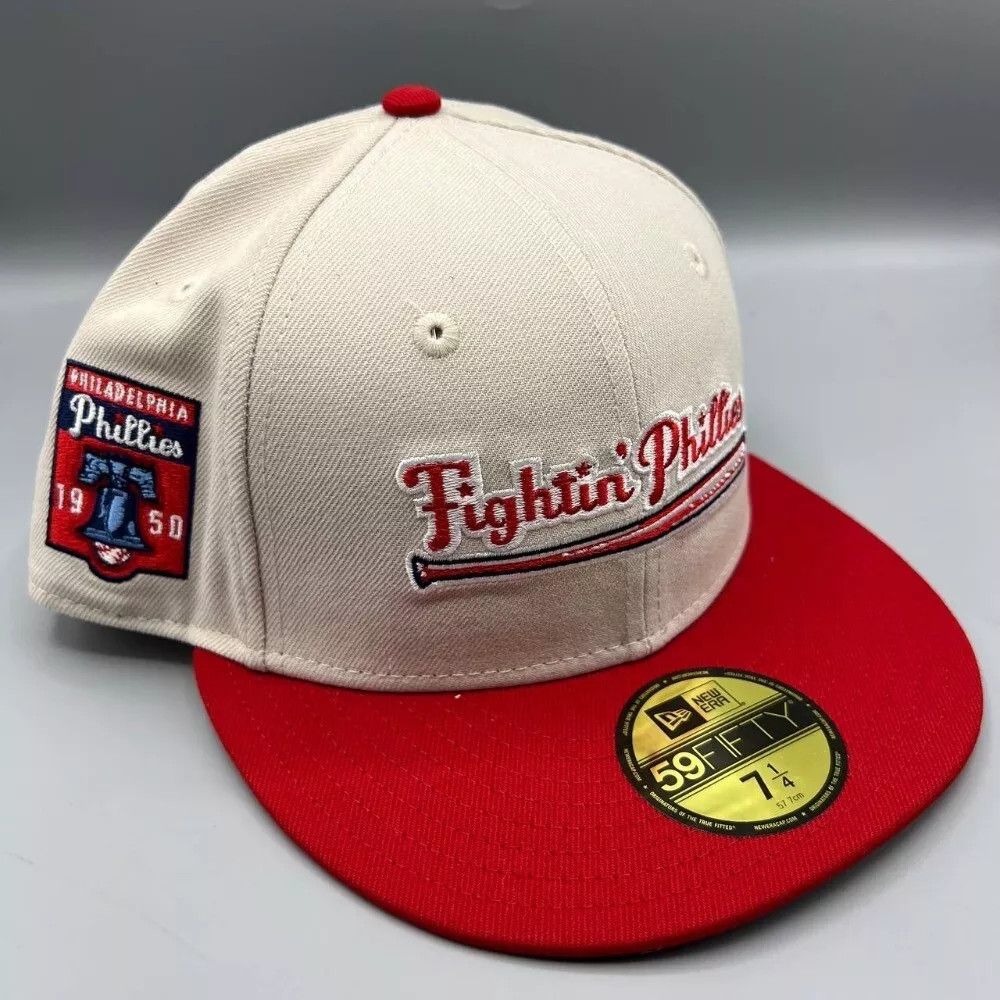 New Era Philadelphia Phillies Hat Men 7 1/4 59Fifty New Era Fitted Size ONE SIZE - 1 Thumbnail