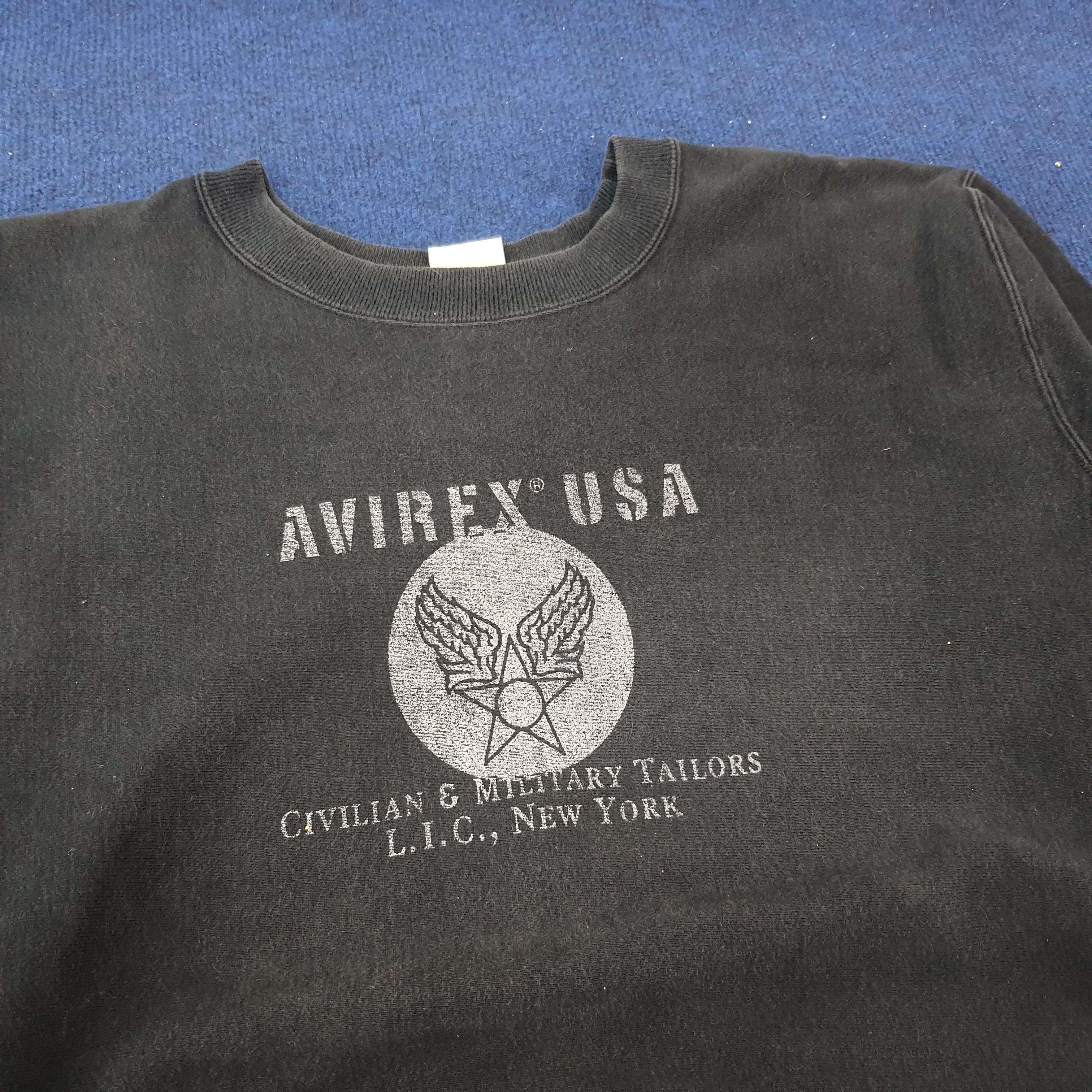 Avirex × Vintage Vintage Avirex USA New York Military Tailors Sweatshirts Size US L / EU 52-54 / 3 - 2 Thumbnail