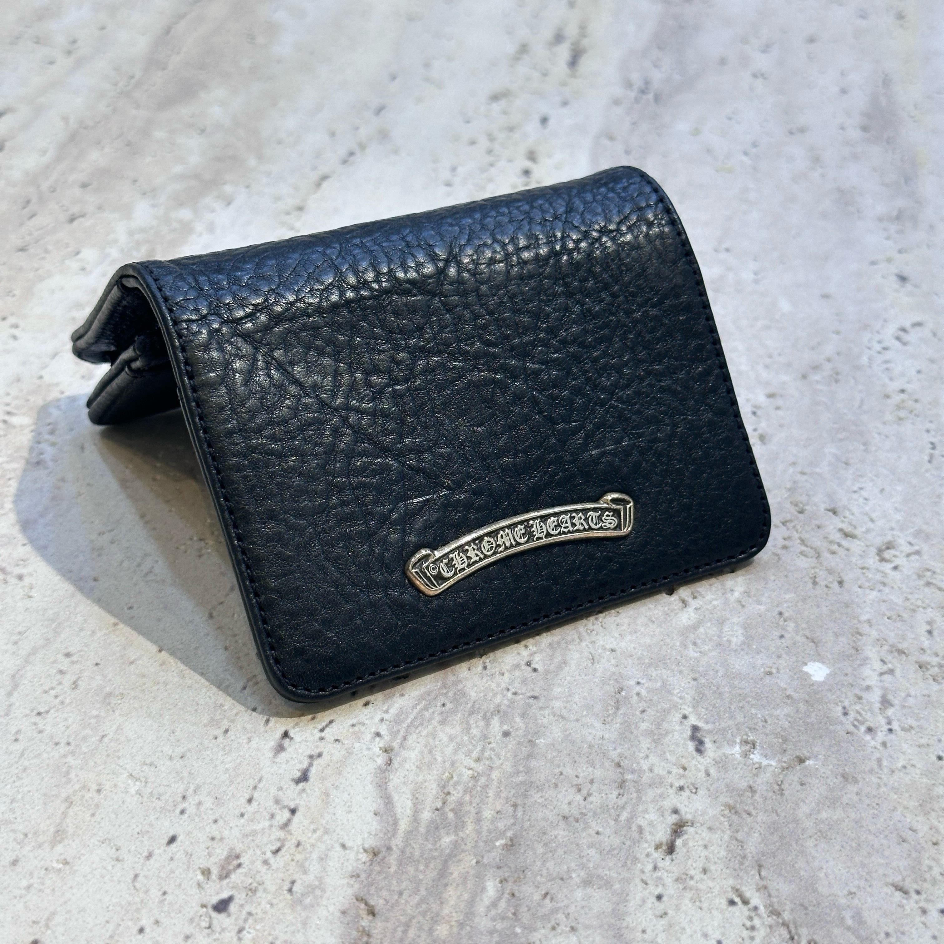 Chrome Hearts Chrome Hearts card case 3 Pocket Scroll wallet black Size ONE SIZE - 3 Thumbnail