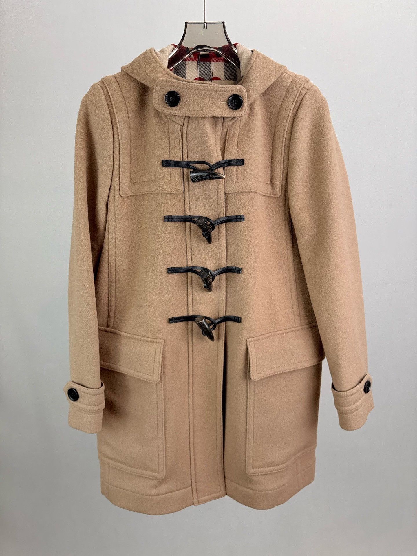 Burberry Burberry Beige Toggle Wool Coat UK10 Size S / US 4 / IT 40 - 1 Thumbnail